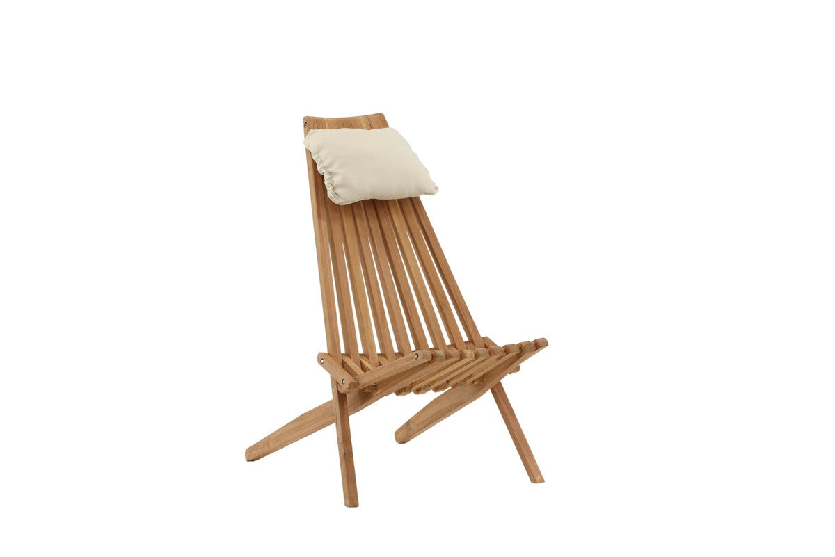 Rebellenclub Loungestoel Cream – Naturel HoutÊ