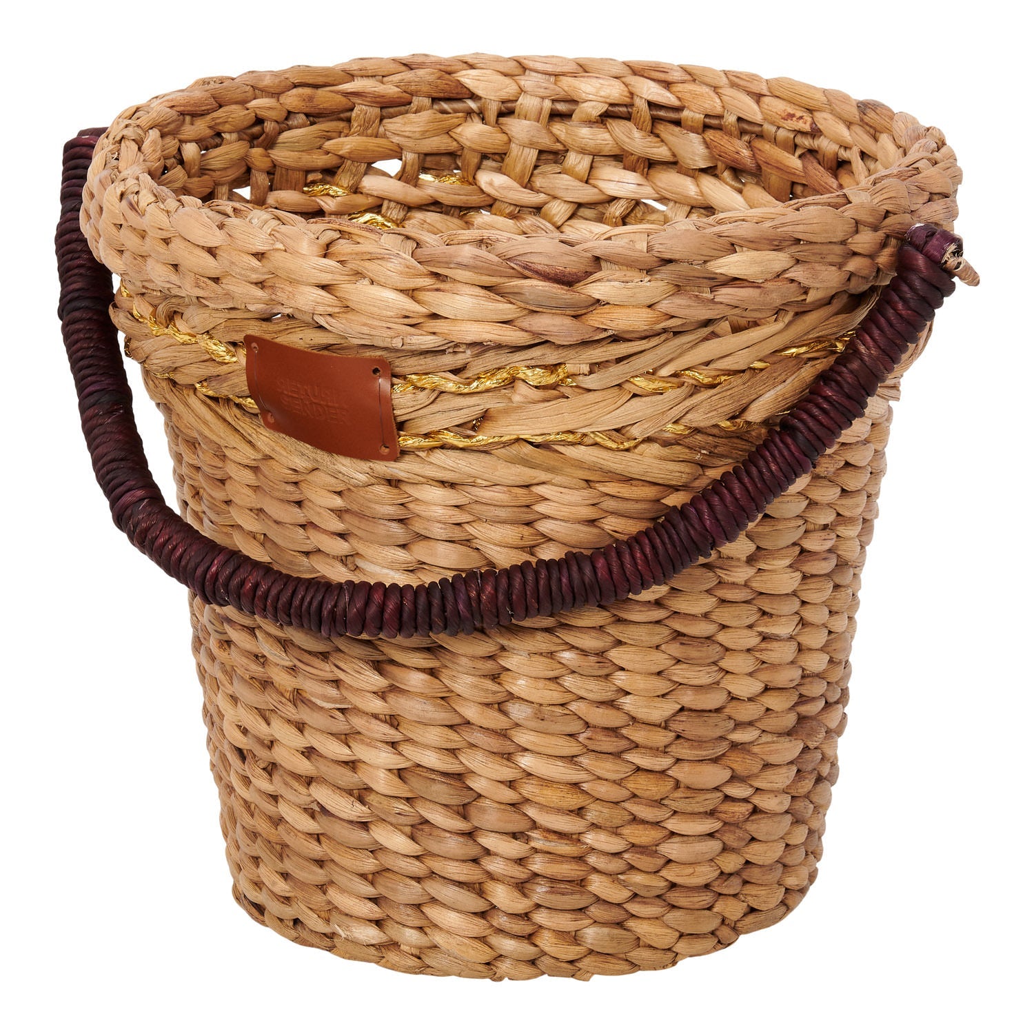 Return to Sender Gevlochten mand H33 cm bruin – waterhyacint