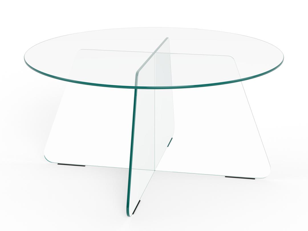 Rebellenclub Circe Salontafel – ø80 cm – Transparant Glas