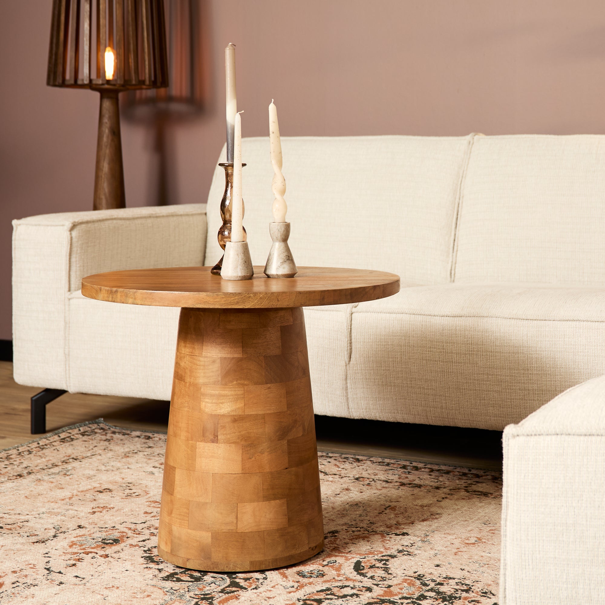 Starfurn bijzettafel Timo – bruin – 60x60x50cm