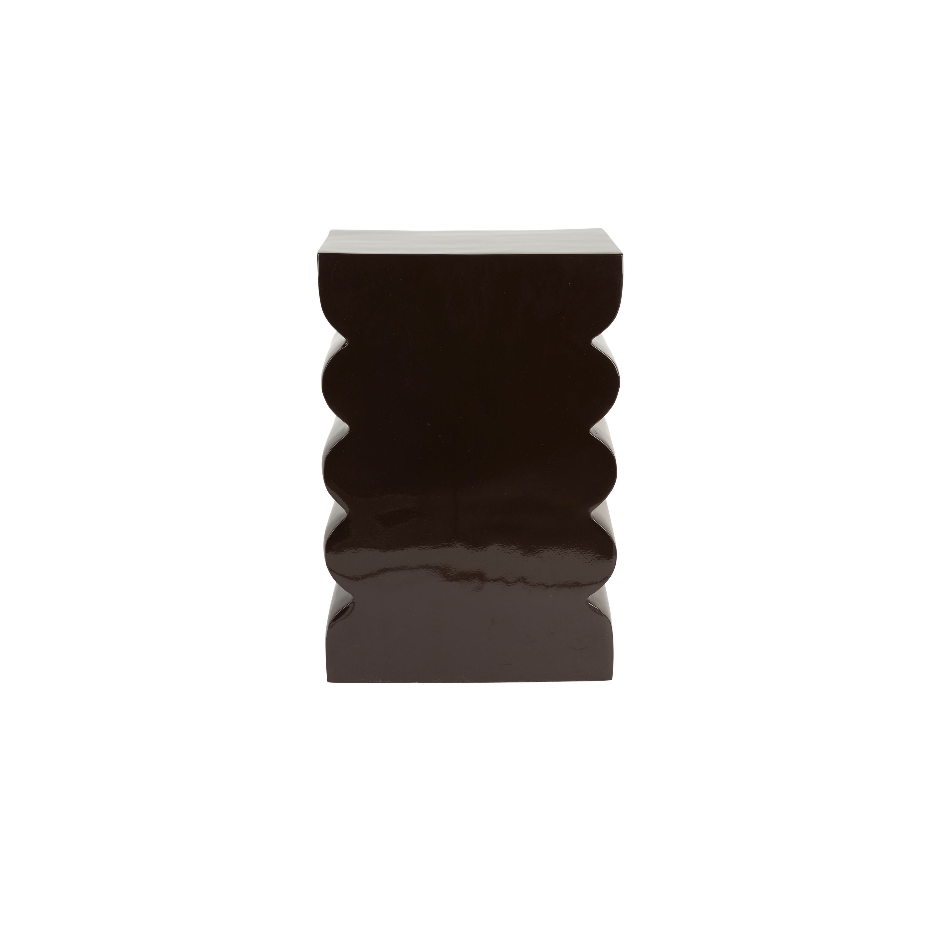 Zuiver Curves Krukje/ Bijzettafeltje Shiny Brown – Bruin