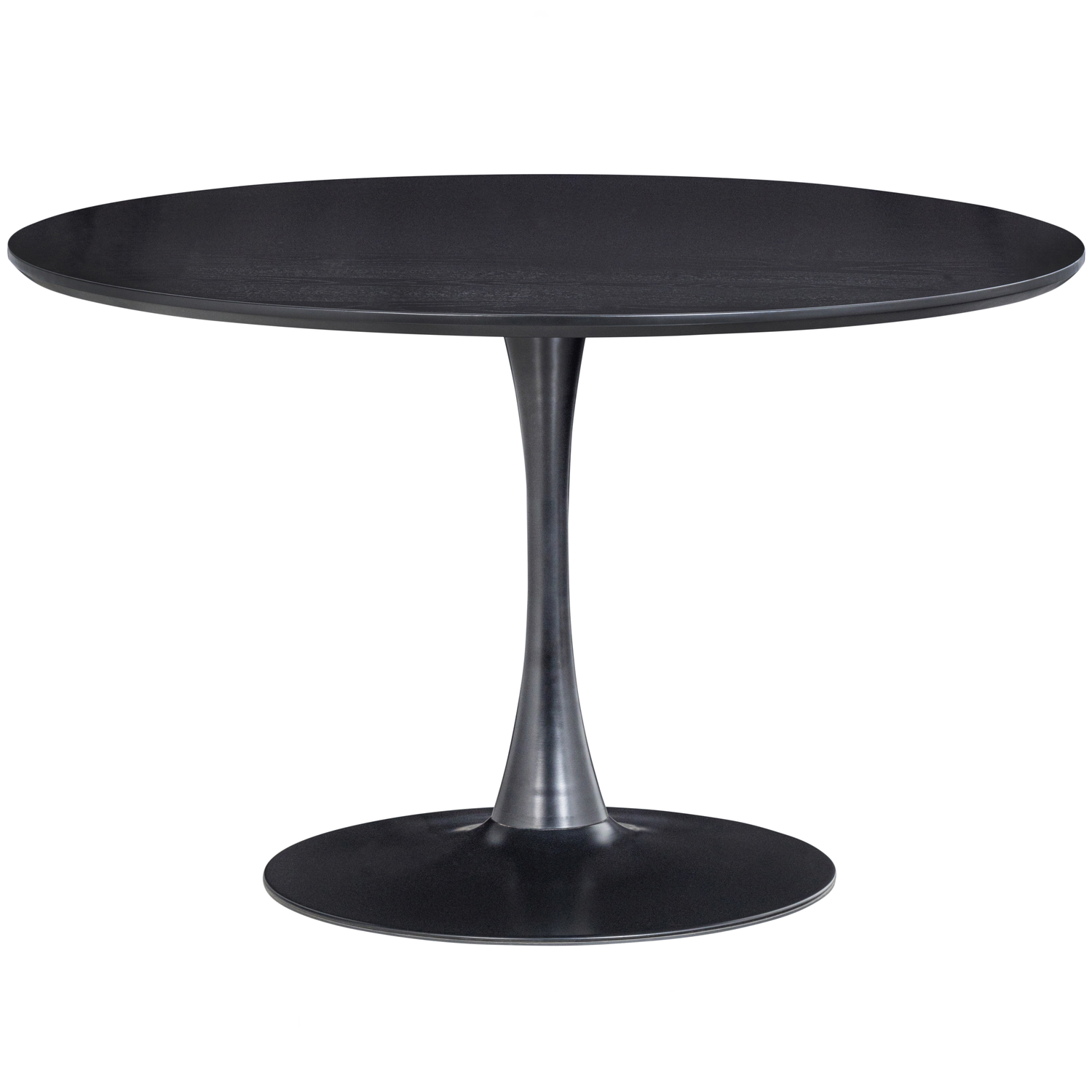 WOOOD ronde eettafel Sammy – MDF/staal – Zwart – 75x120x120