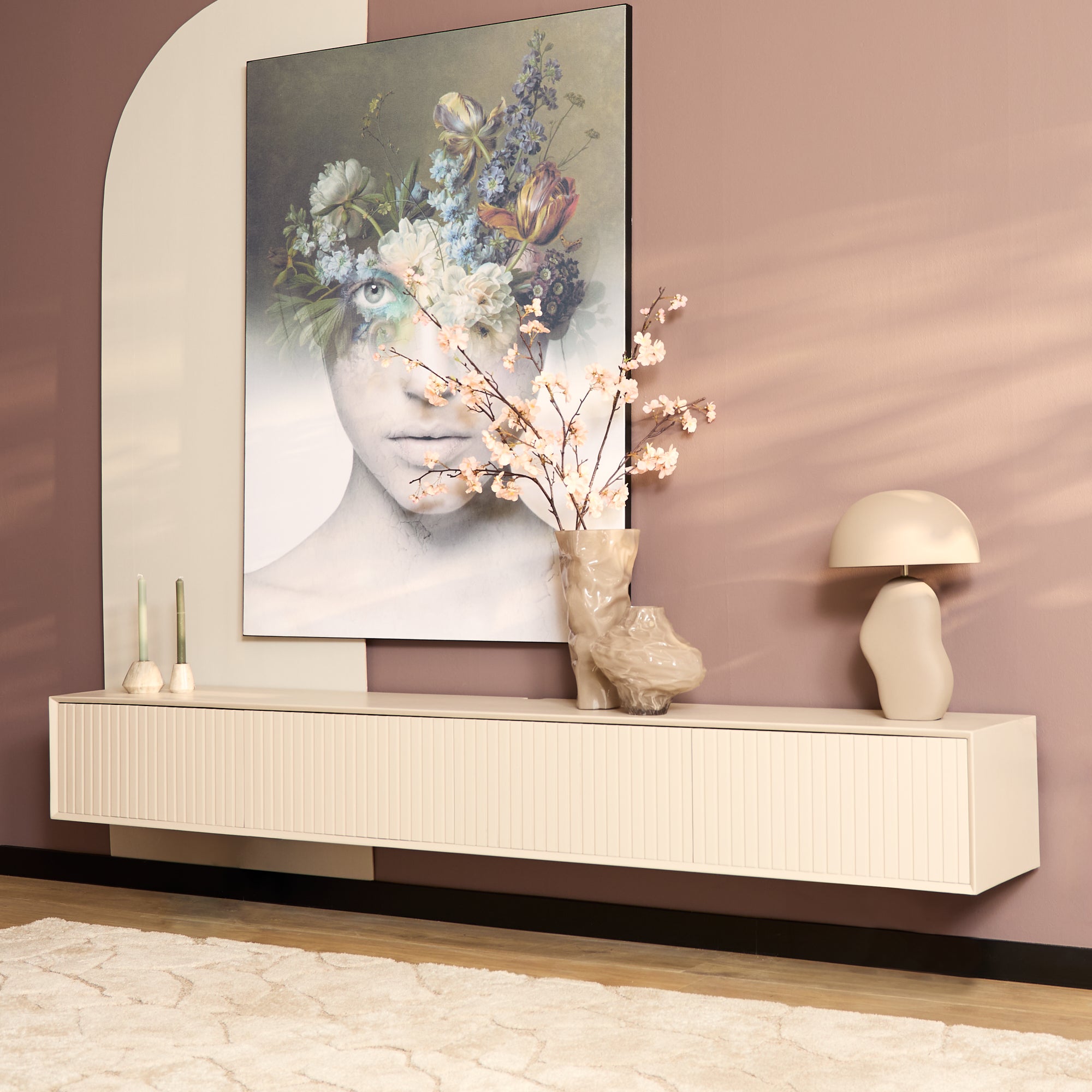 Starfurn tv meubel Madison – beige – 35x240x30cm