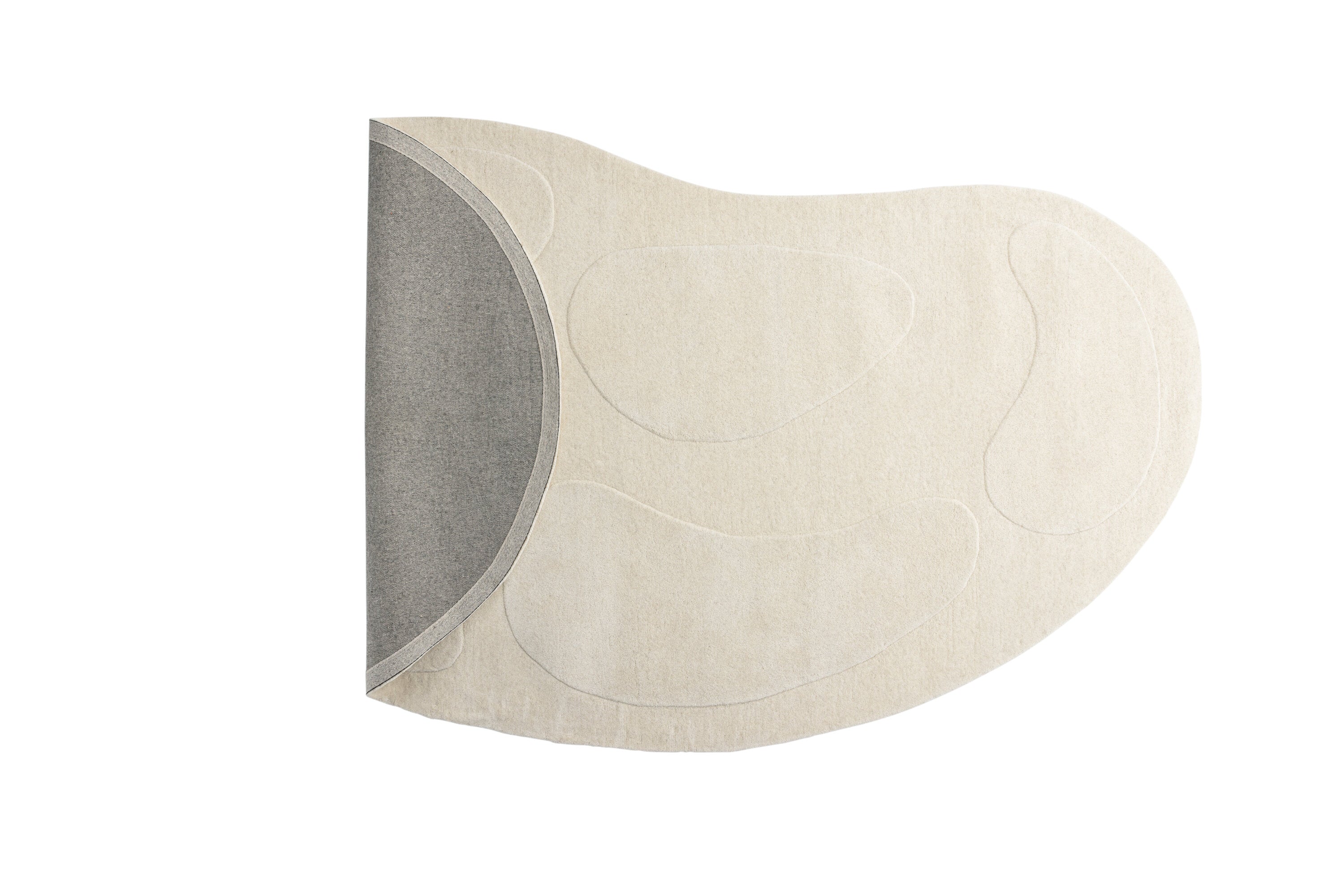 Rebellenclub Vloerkleed Koa Ovaal – wit – 290 x 175 cm