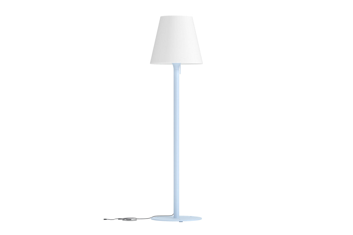 Rebellenclub vloerlamp Harvang – lichtblauw
