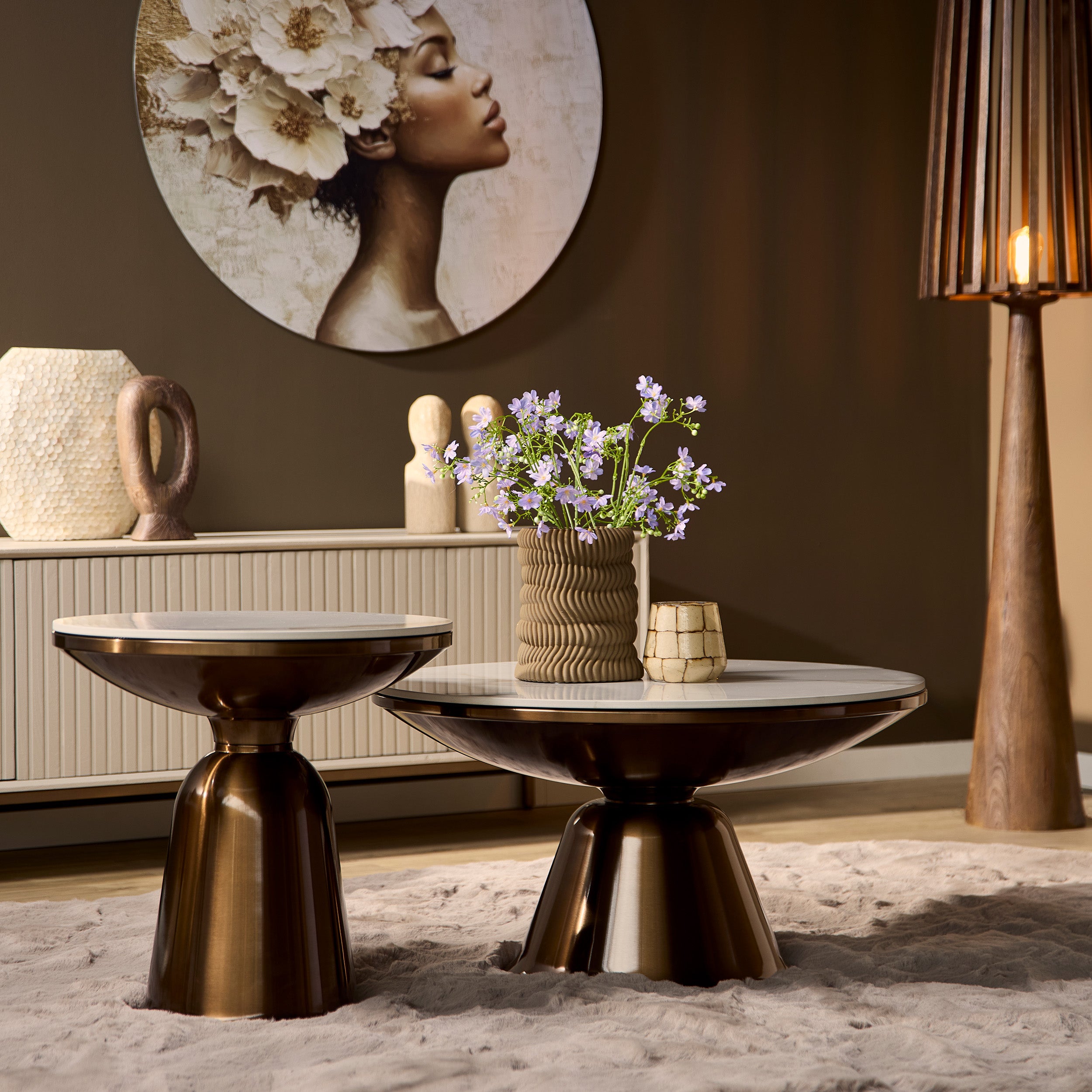 Starfurn salontafel Alix – brons – 50x50x49,5cm