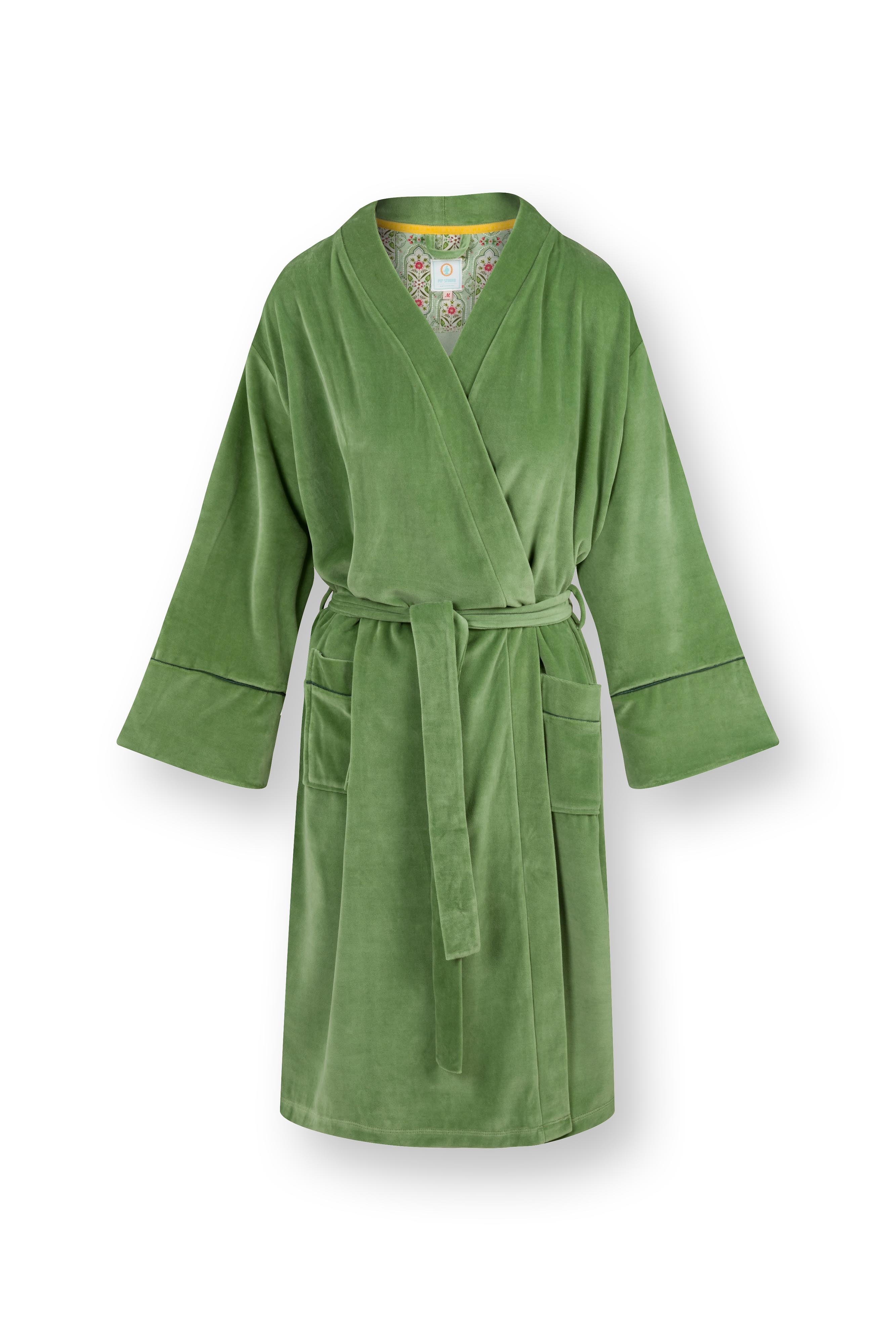 Pip Studio – Naomi Kimono Dames – Velvet – Groen – XS