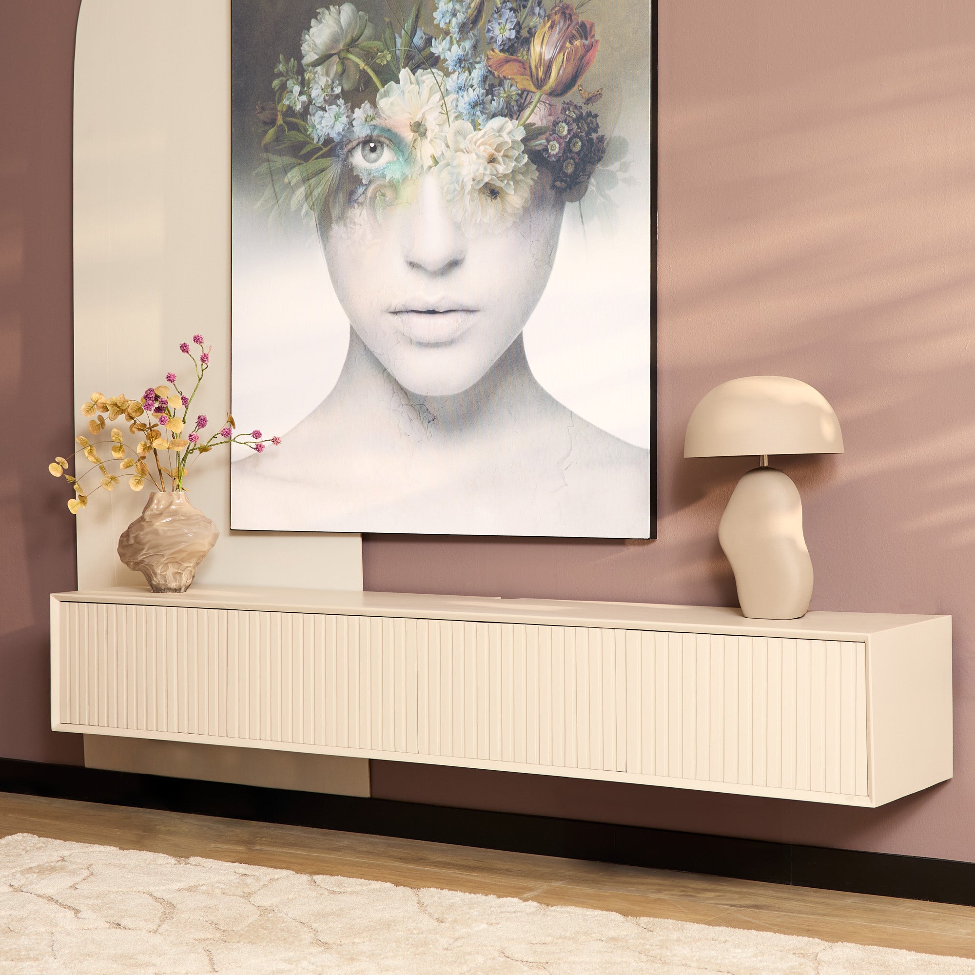 Starfurn tv meubel Madison – beige – 35x200x30cm