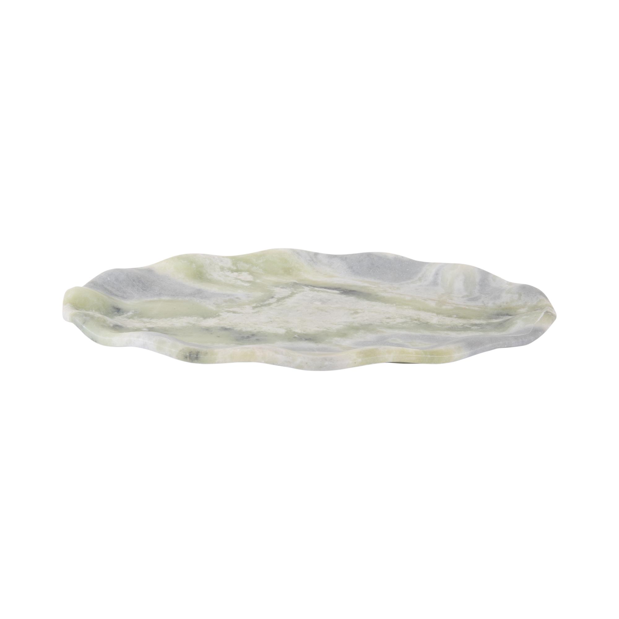 Present Time dienblad Waved Oval Groot – Himalaya groen – groen – 40×2
