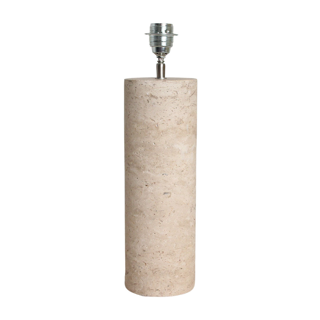 Raw materials lampvoet Travertin rond – beige – 12x12x36 cm