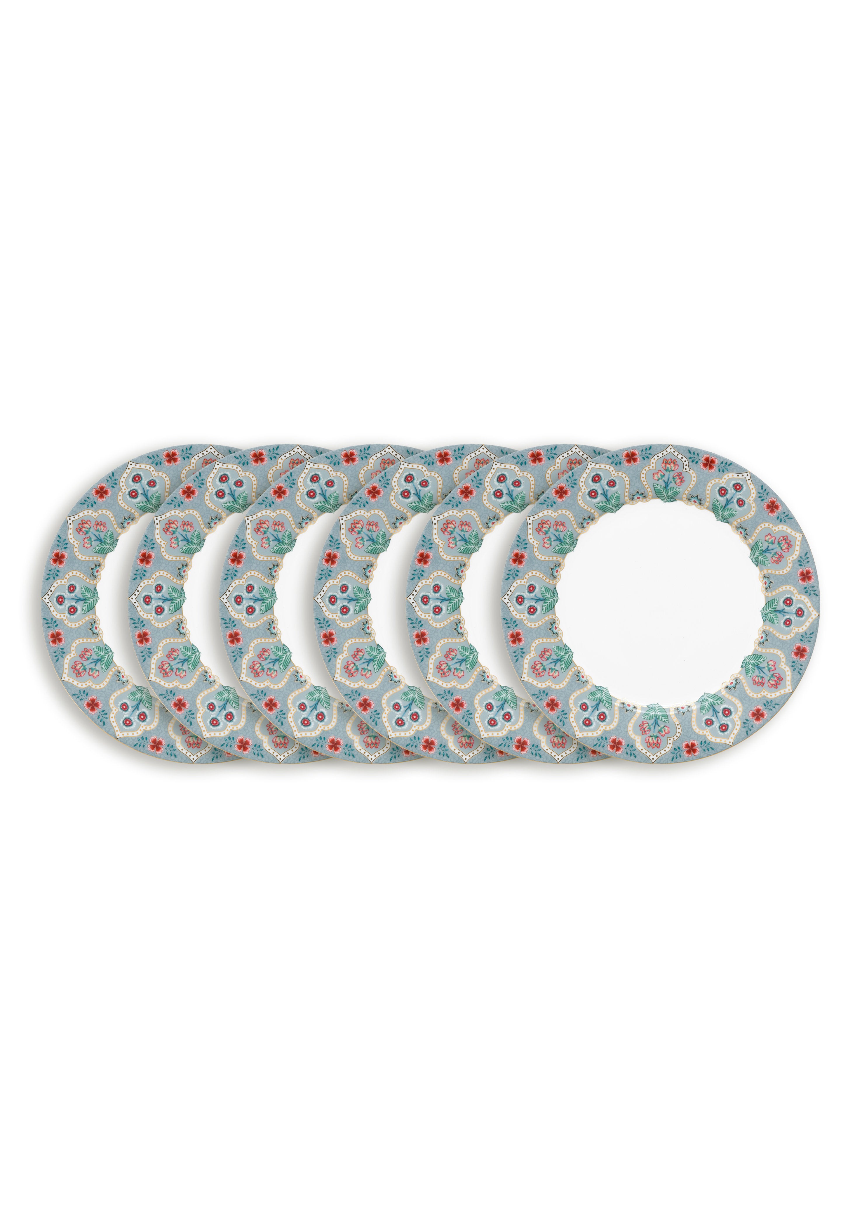 Pip Studio – Flower Festival Borden – Servies set van 6 – 21cm