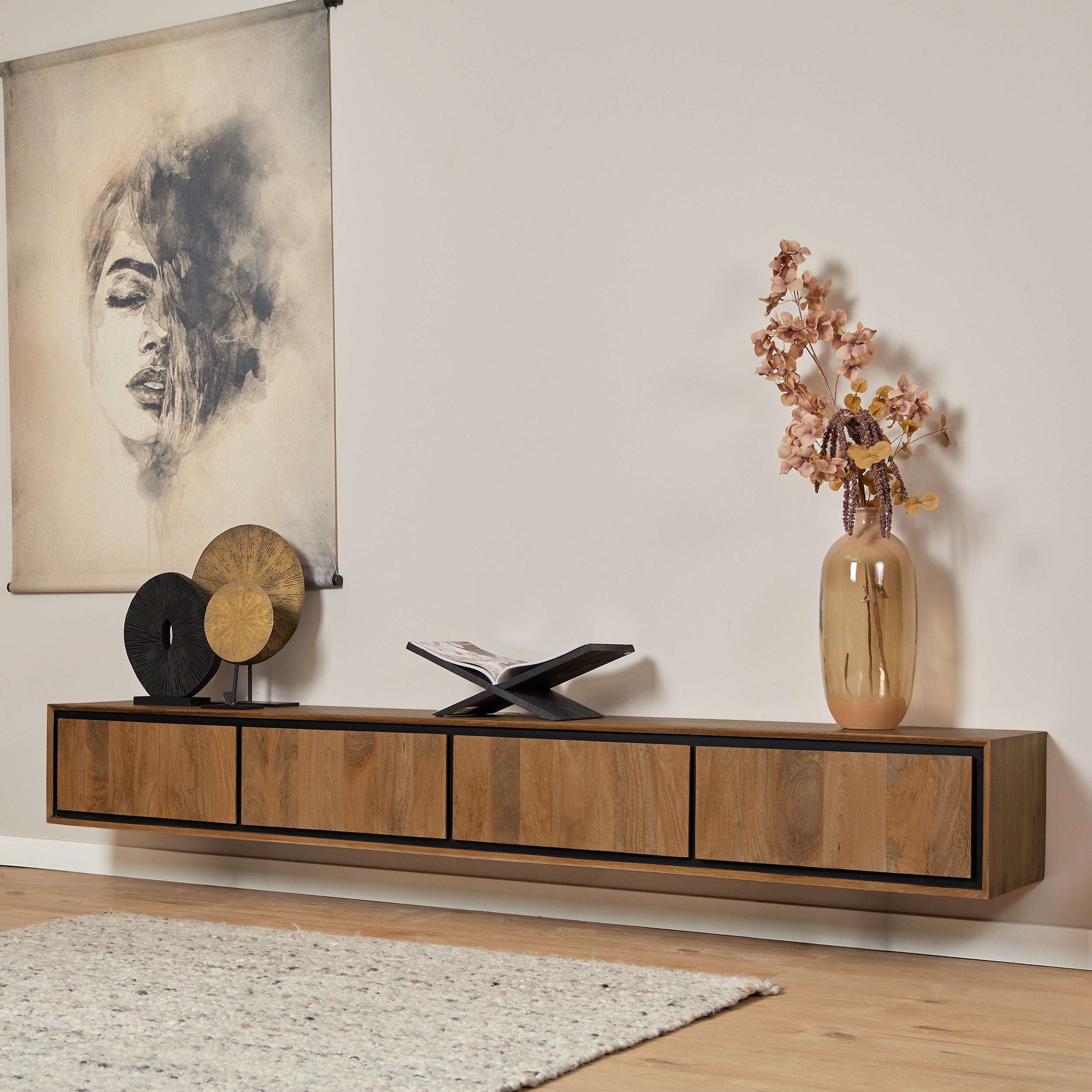 Starfurn tv meubel RichWood – bruin – 35x240x30cm