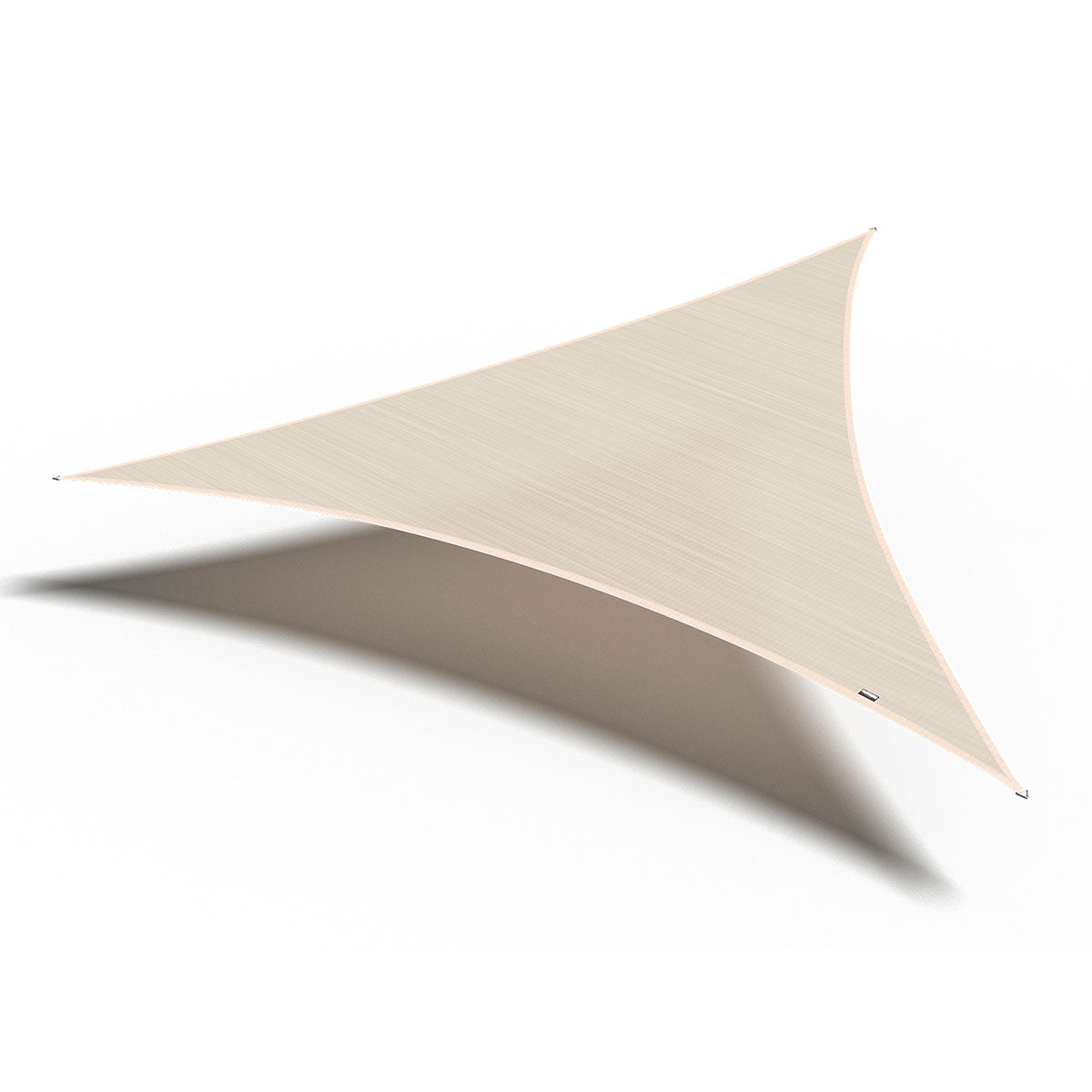 Platinum schaduwdoek Coolfit driehoek gebroken wit 3.6×3.6×3.6m