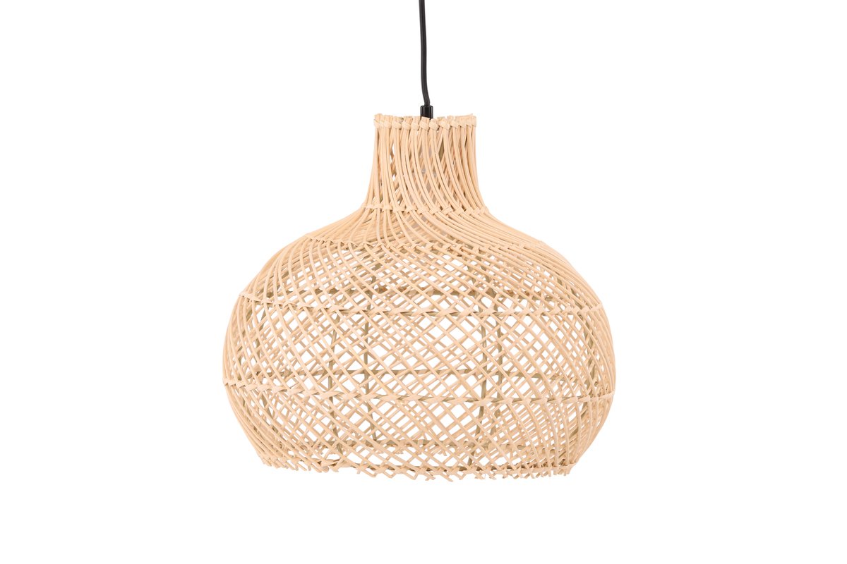 Rebellenclub Hanglamp Glen Naturel – rattan – Ø 35 cm