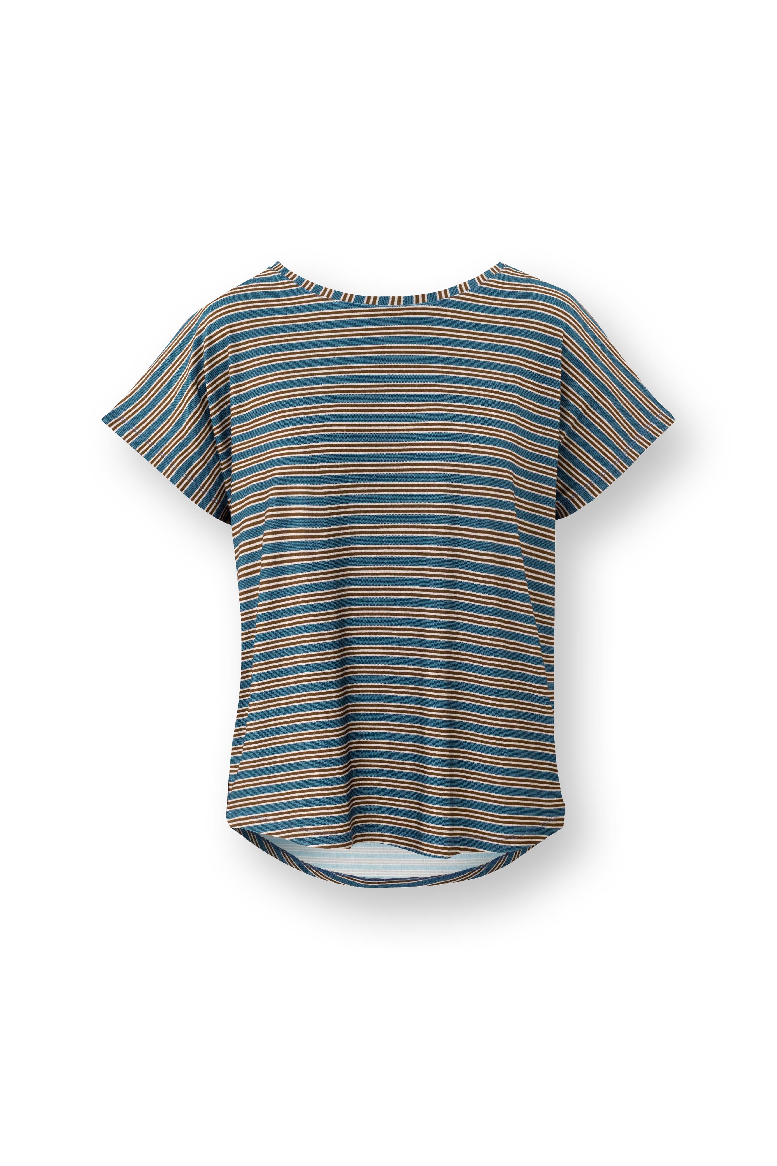 Pip Studio – Tatum Pyjama t-shirt – Korte mouw Dames – Kente Stripe –