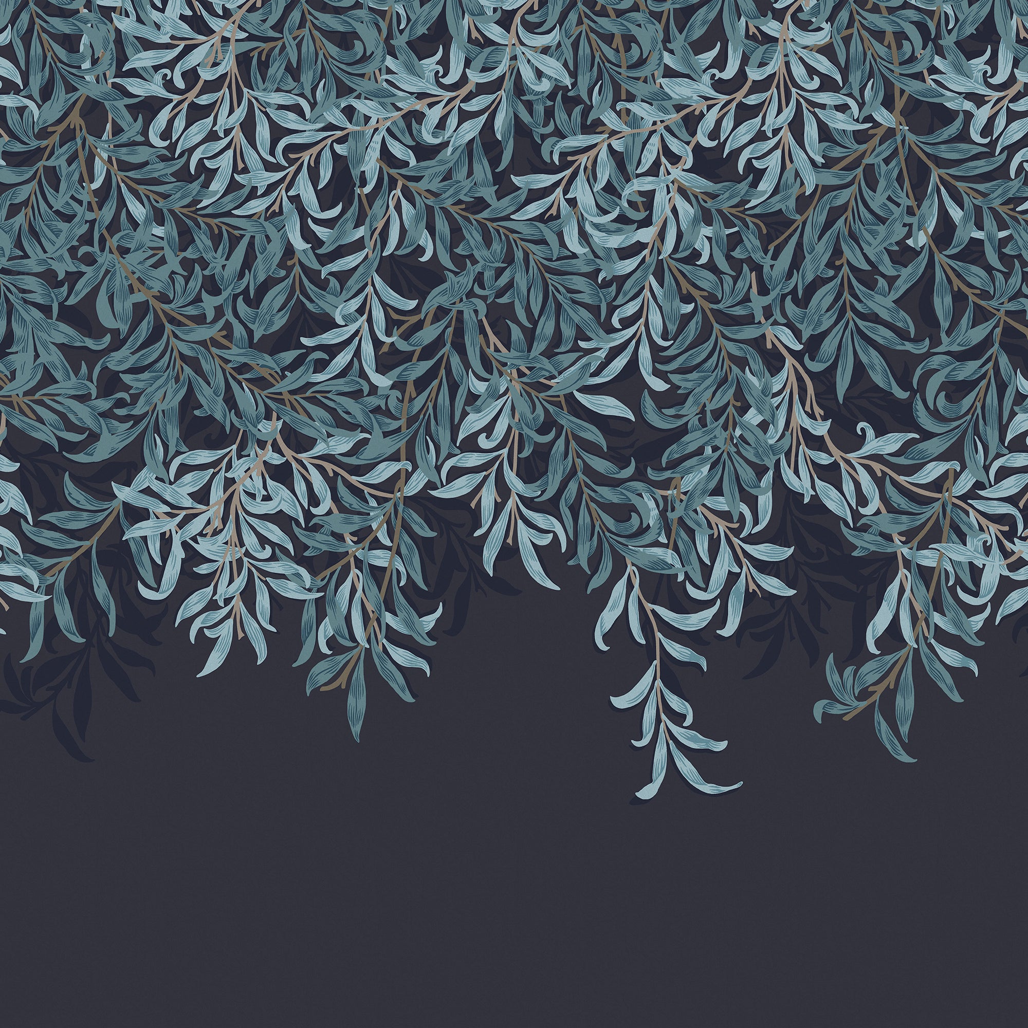 William Morris at Home Fotobehang – Willow Bough Navy – 400×250 cm