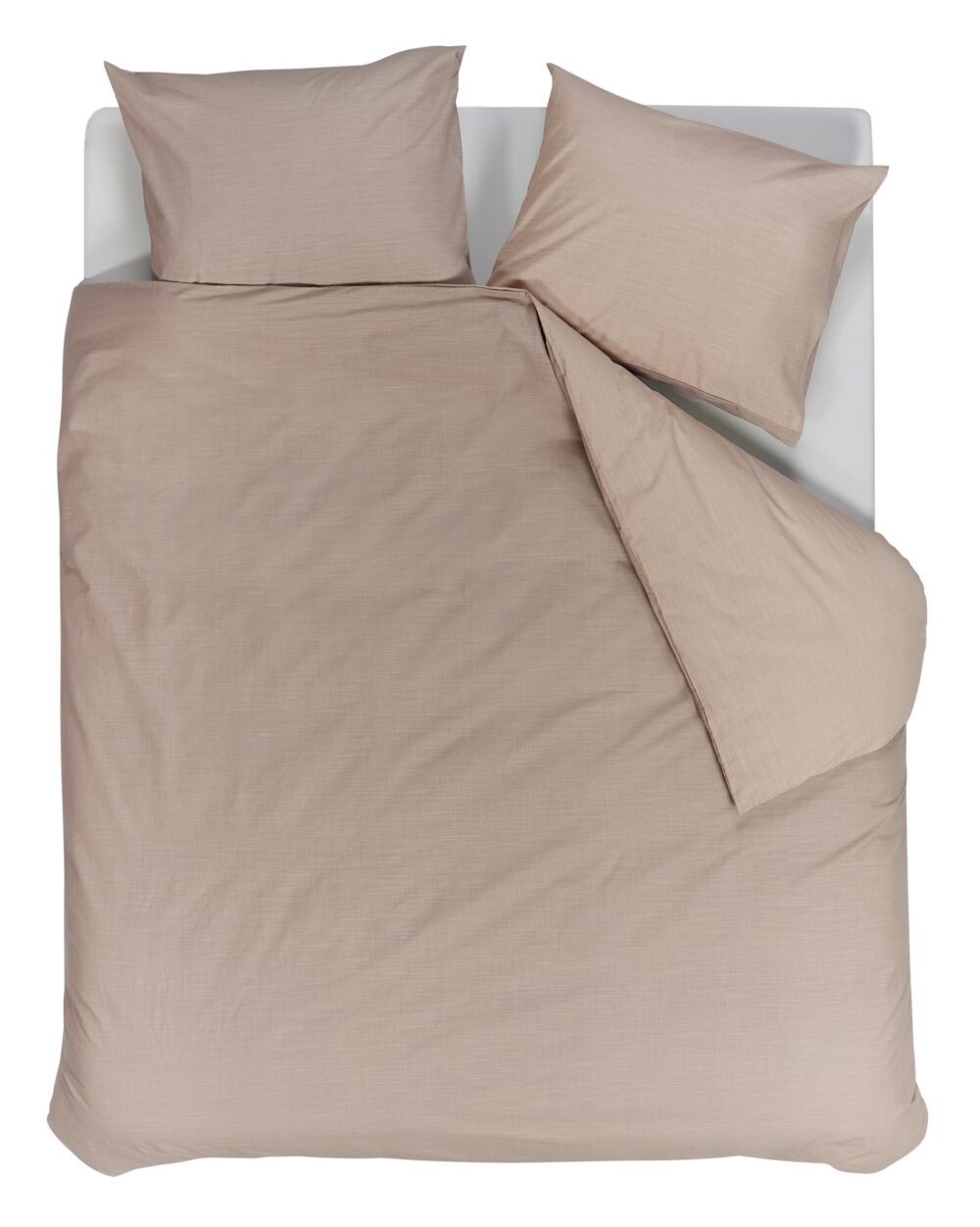 vtwonen Dekbedovertrek Cozy Slub – 200 x 220 cm – Zachtroze