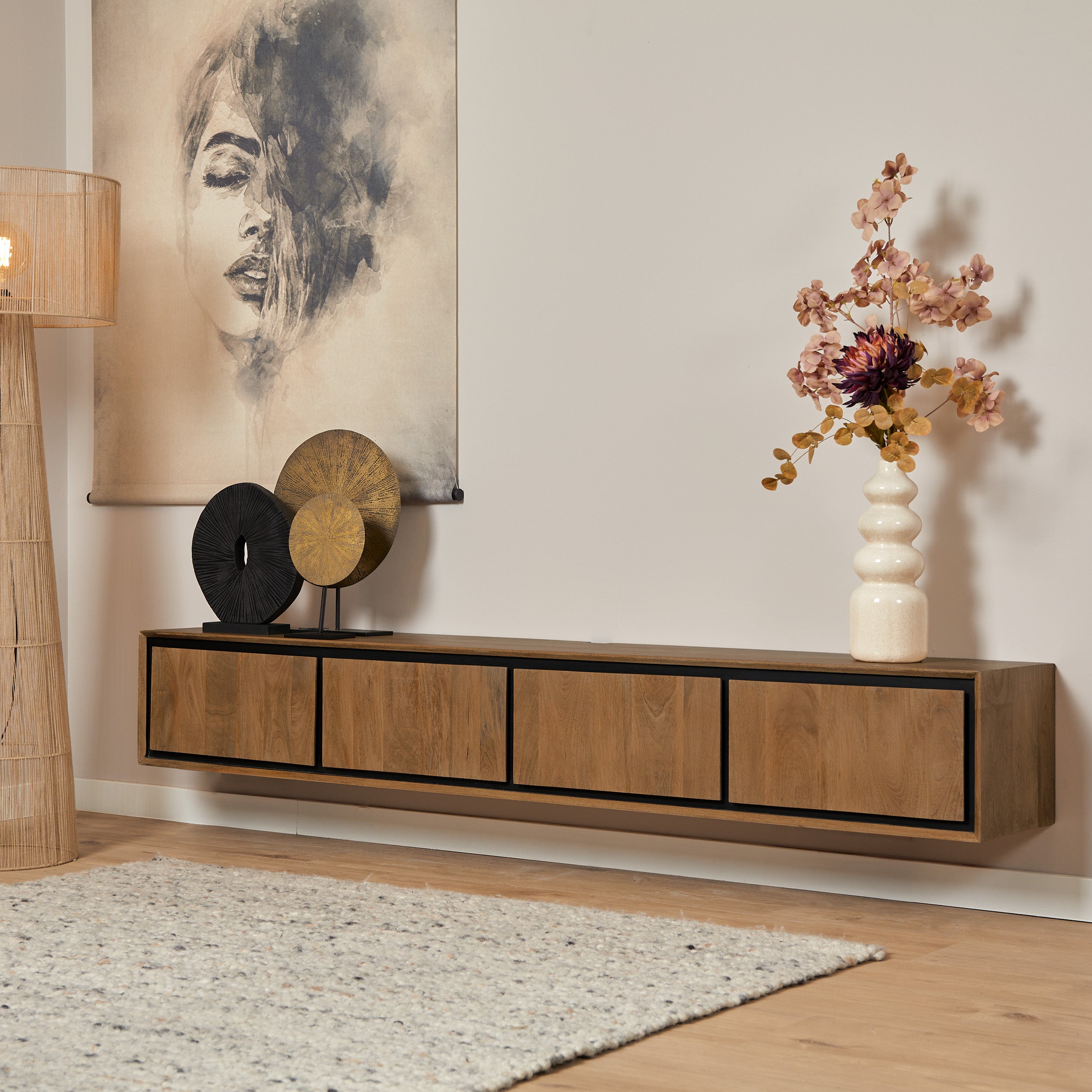 Starfurn tv meubel RichWood – bruin – 35x200x30cm