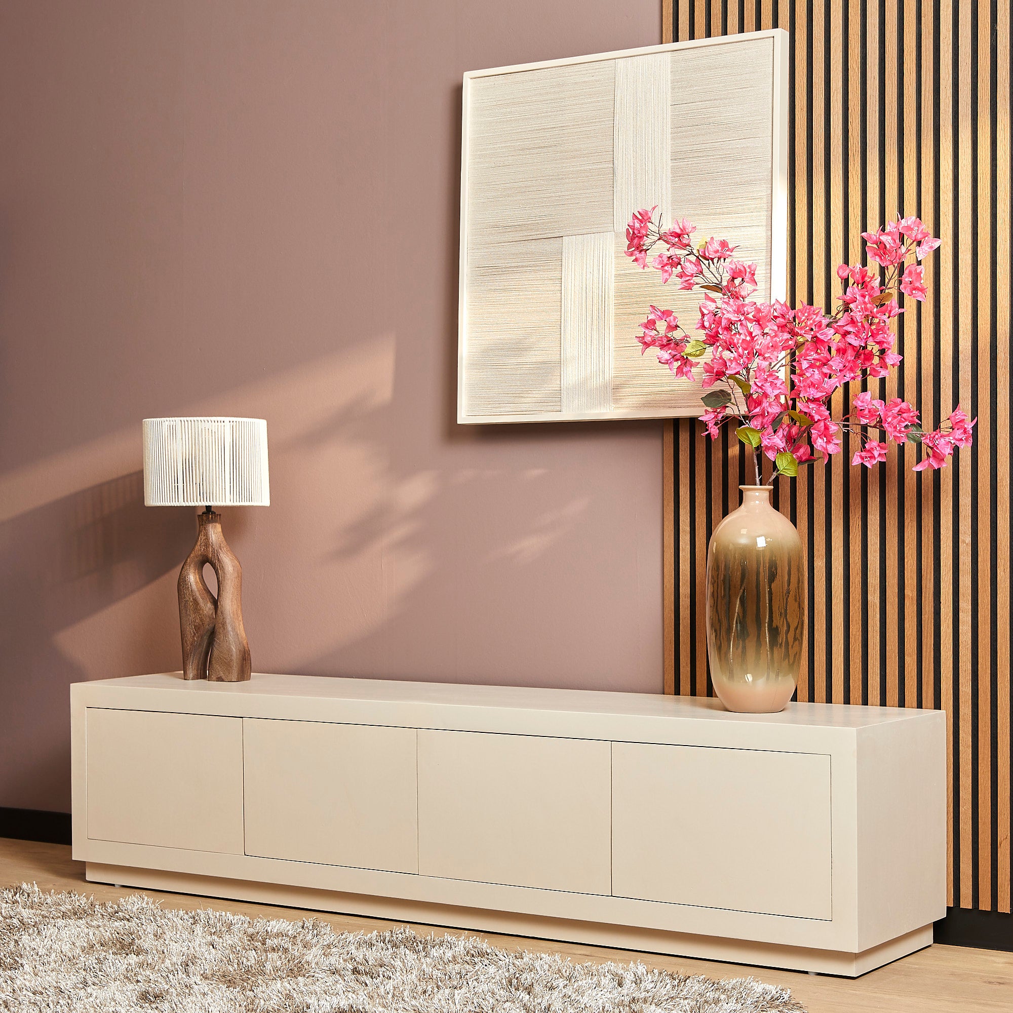 Starfurn tv meubel Brussel – beige – 42x200x46cm