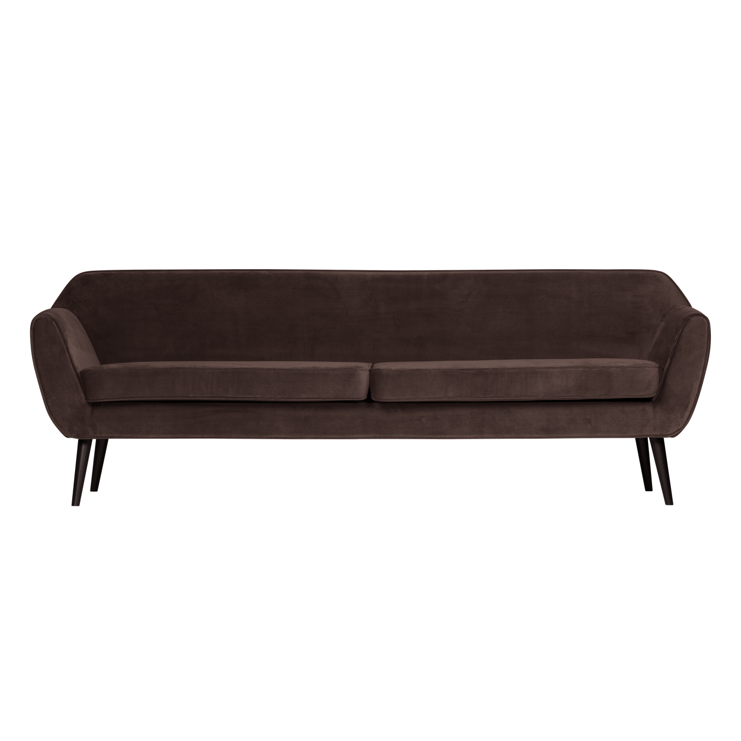 WOOOD XL bank Rocco 230 cm – Velvet – Donkerbruin