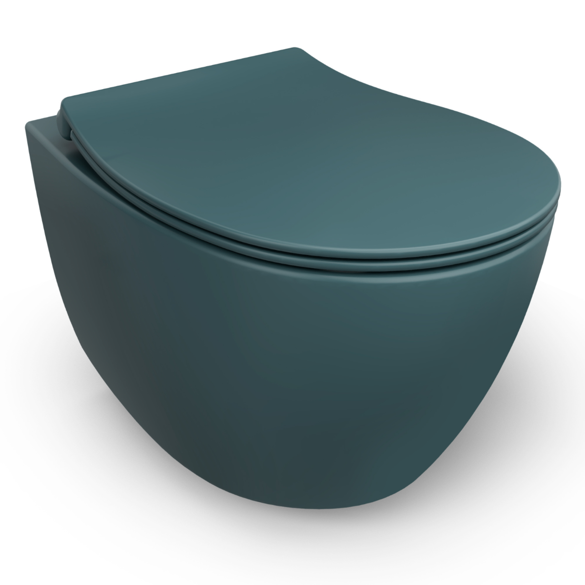 Isvea Wc Toilet Badkamer Hangend Petrol Groen Inclusief Softclose Toil