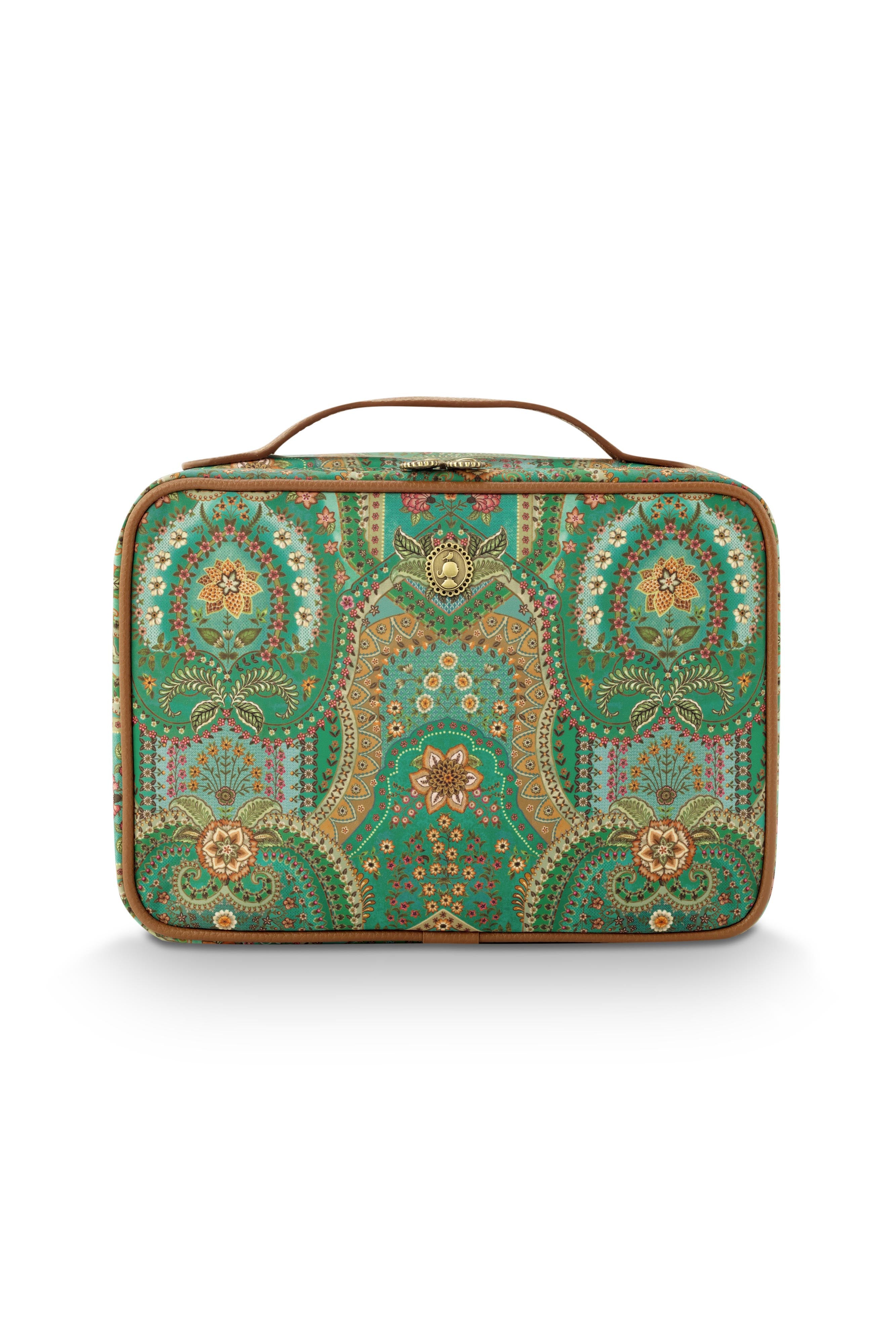 Pip Studio – Casey Beautycase Dames – Jabali – Groen – 27x10x19cm