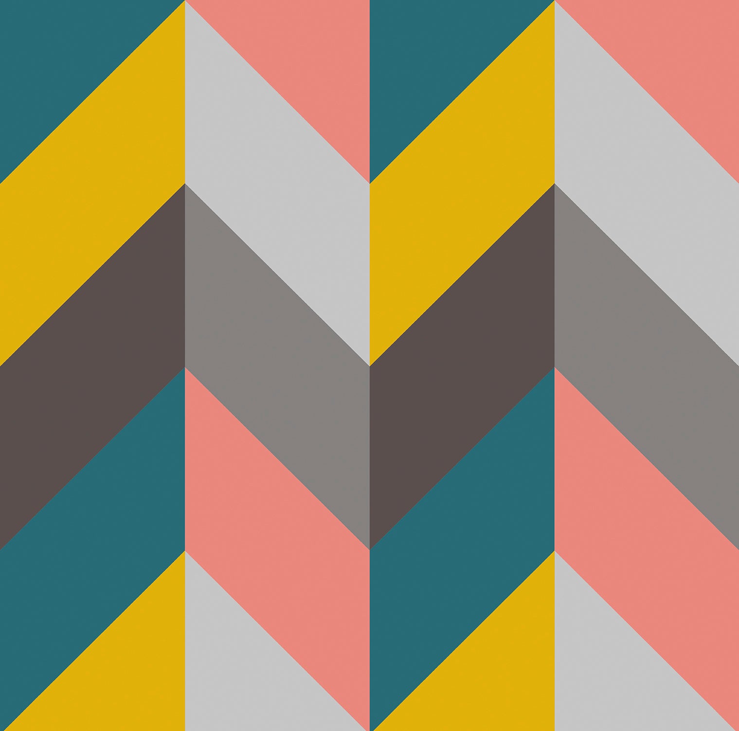 Walls4You behang visgraat-motief multicolor – 53 cm x 10 m – 640115