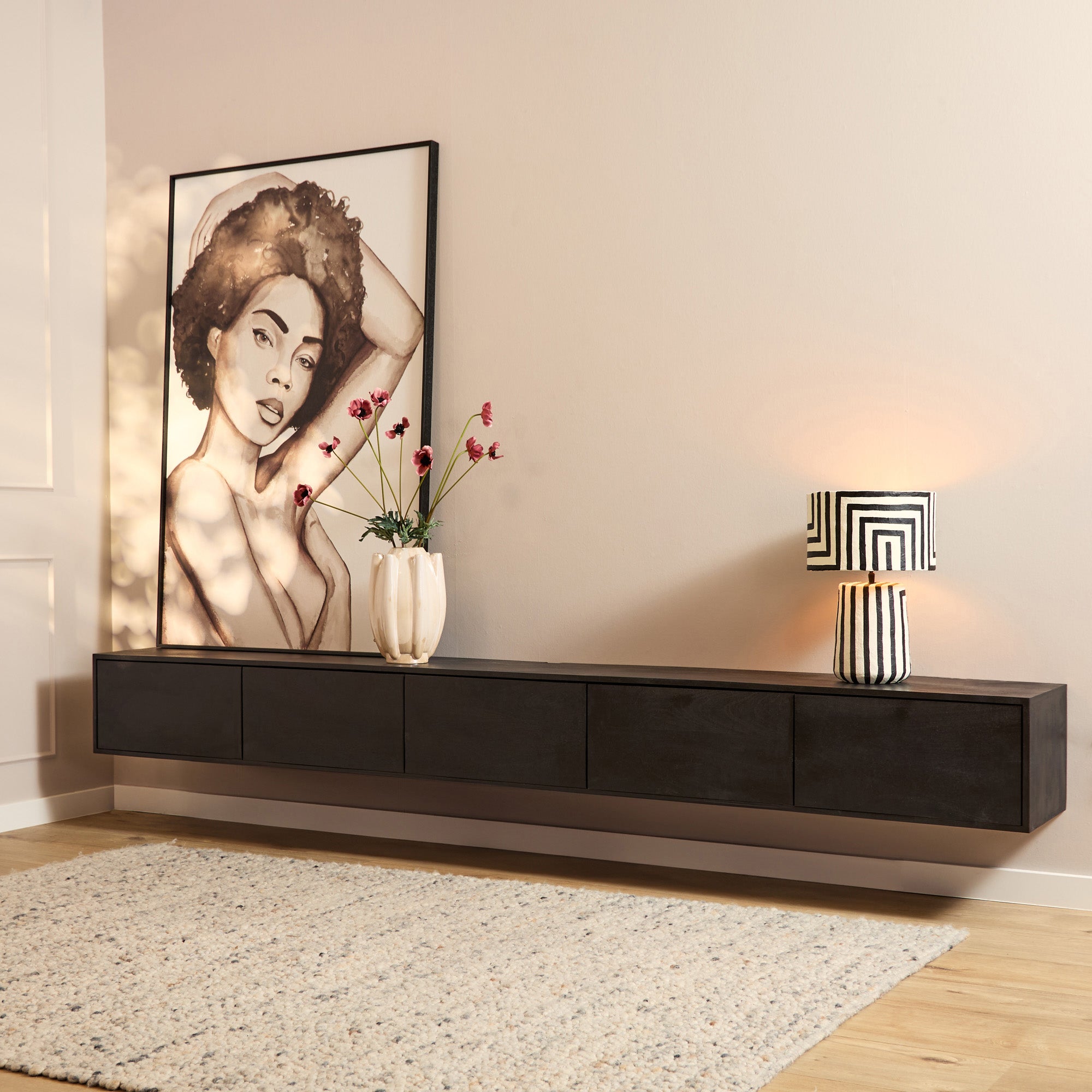 Starfurn tv meubel Vision – zwart – 30x280x35cm