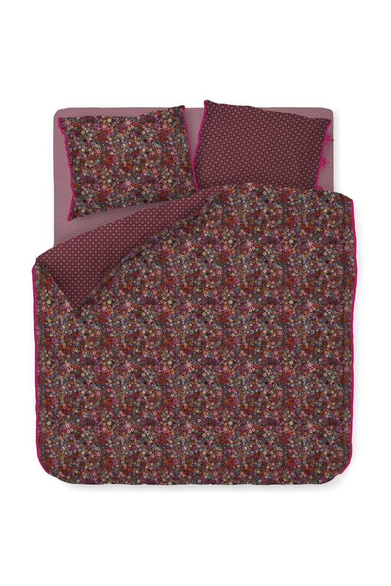 Pip Studio dekbedovertrek Tutti i Fiori – 200×200/220 cm – donker rood