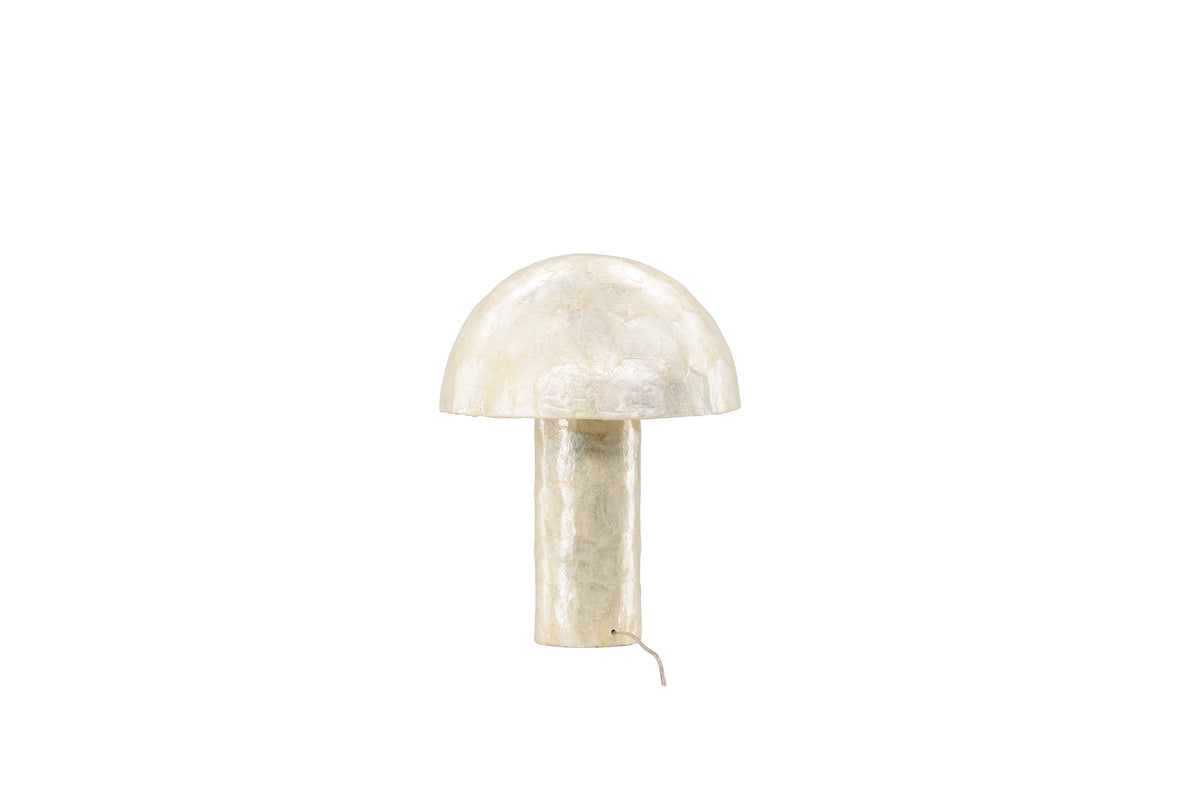 Rebellenclub Tafellamp Laurino – beige – Ø 12 cm