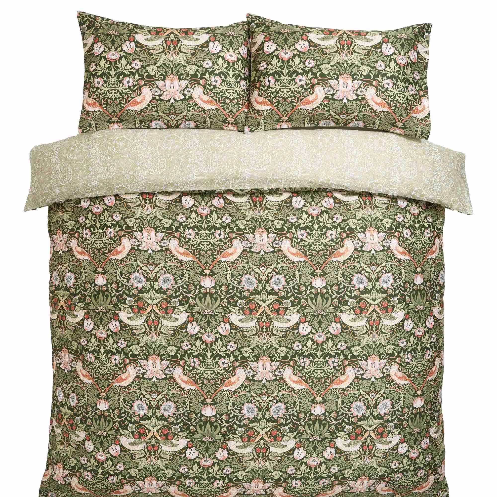 William Morris at Home Dekbedovertrek tweepersoons Strawberry Thief Ne