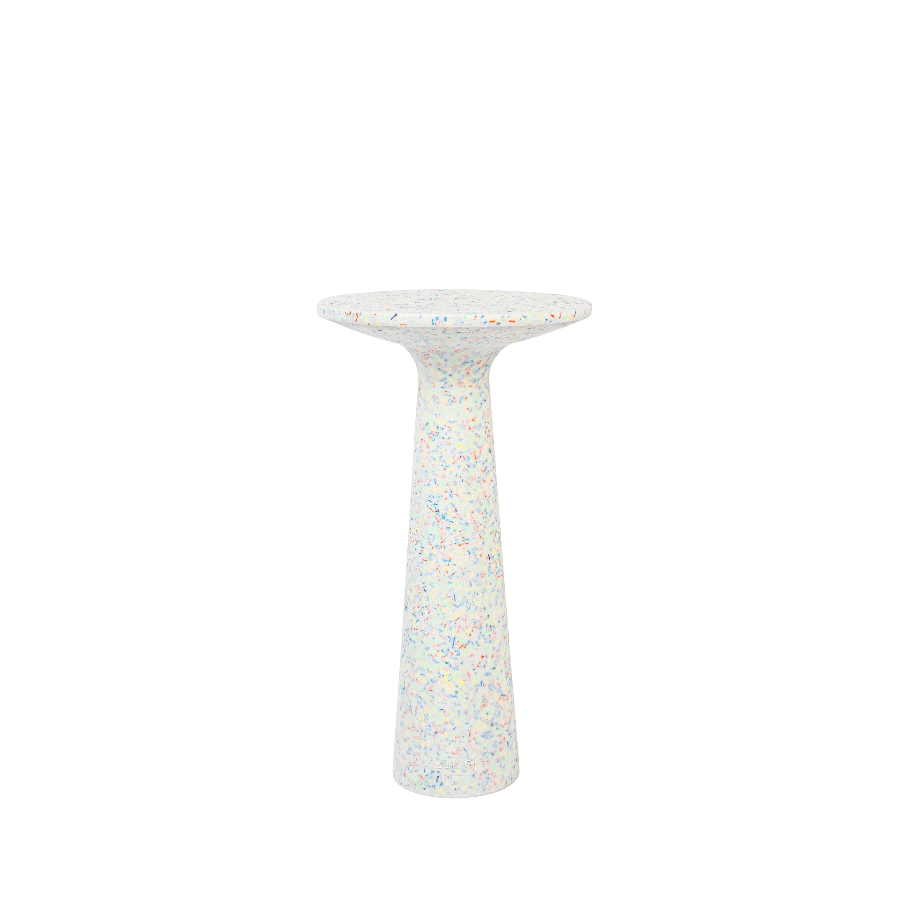 Zuiver Victoria Bijzettafel Rond 30 cm Gerecycled Plastic – Multi colo