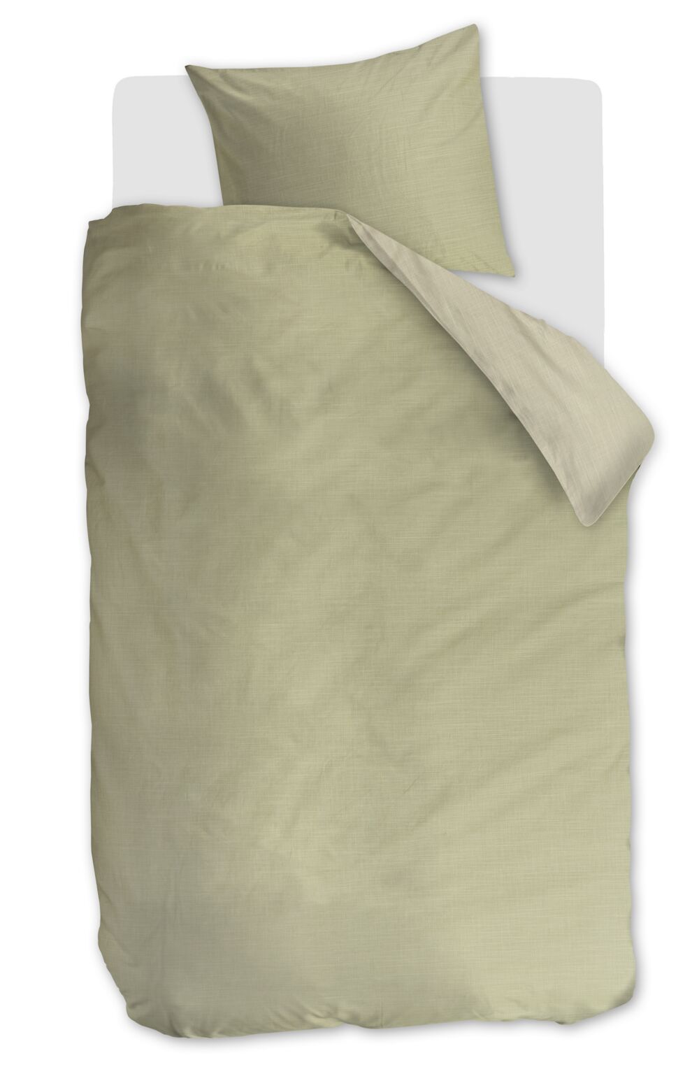 vtwonen Dekbedovertrek Cozy Slub – 140 x 220 cm – Groen
