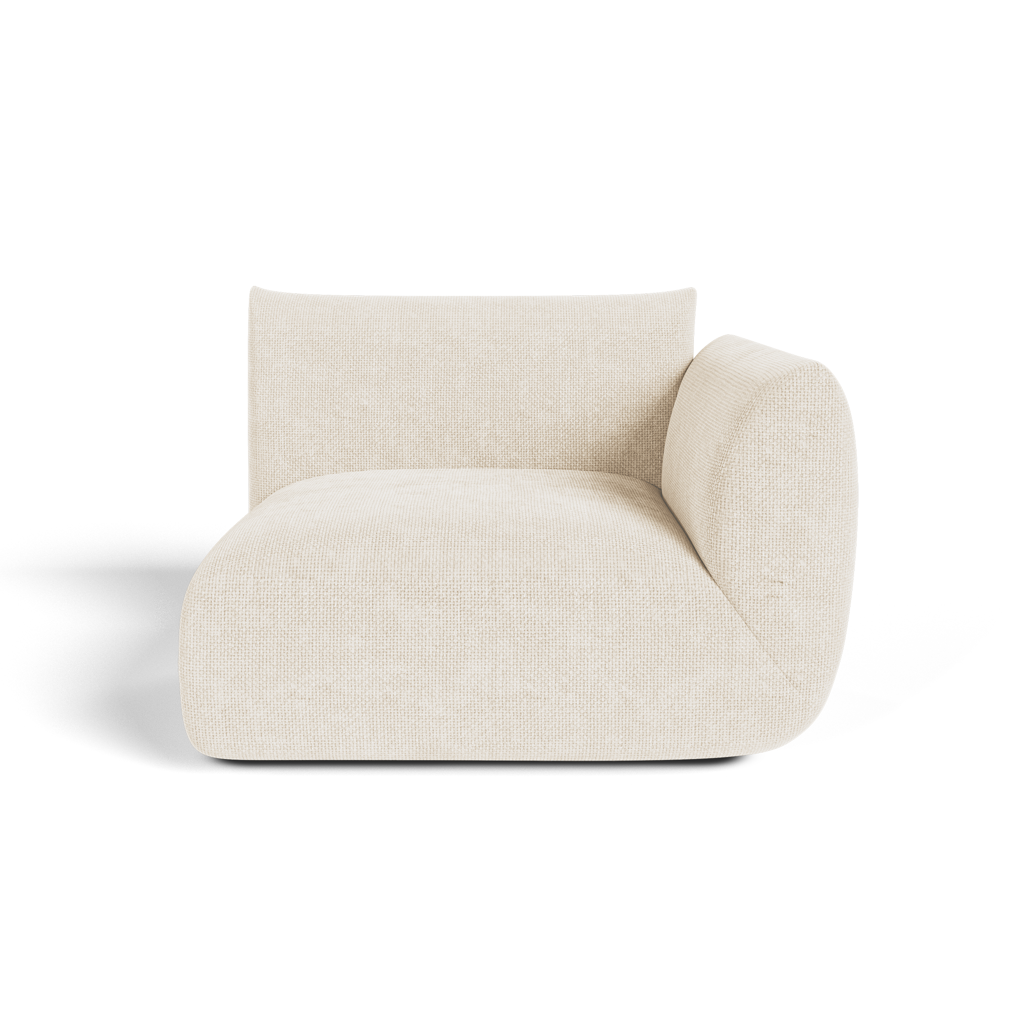 Sia Home – Rechthoekmodule NOOMA – chenille fluweel crème 108cm