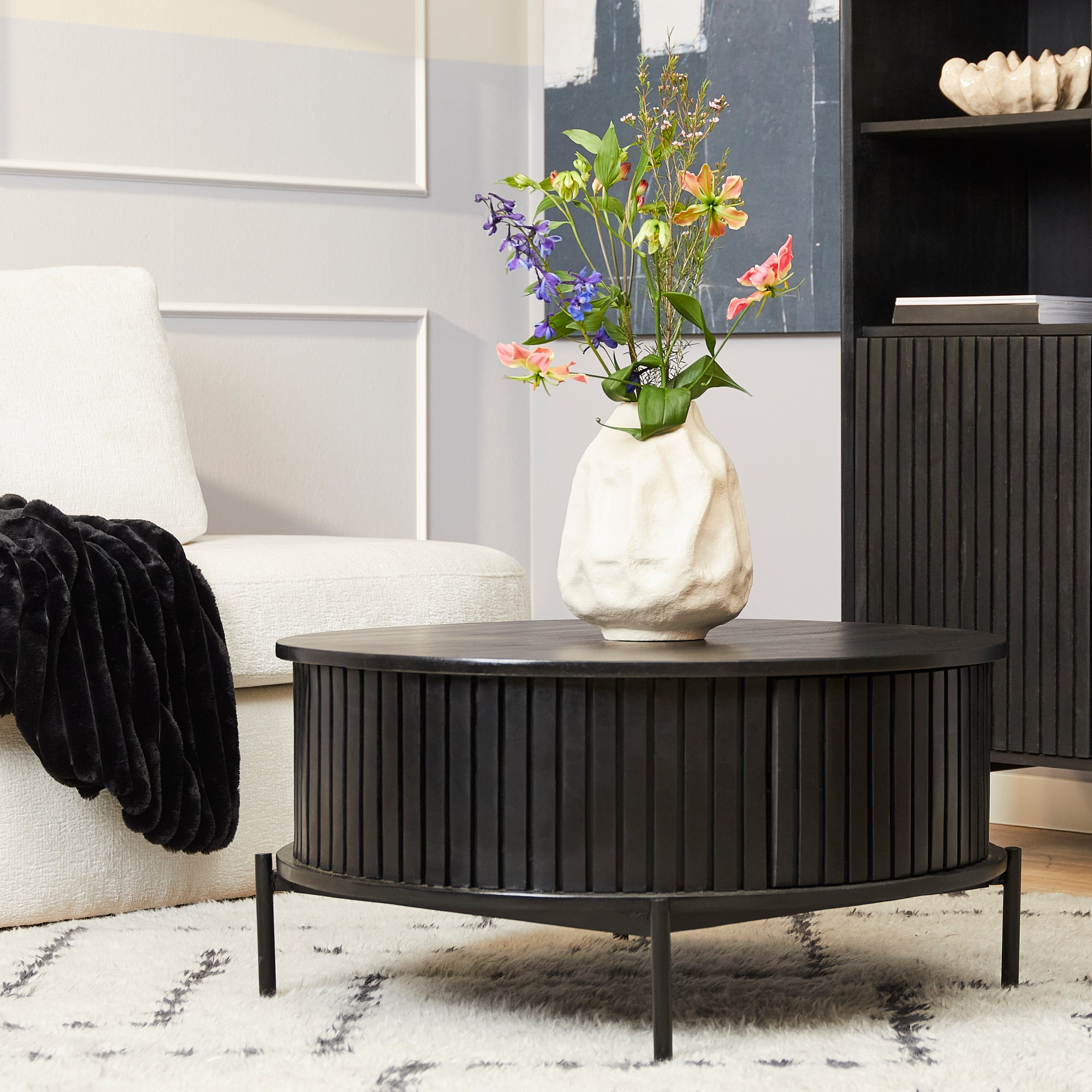 Starfurn salontafel Madison – zwart – 80x80x40cm