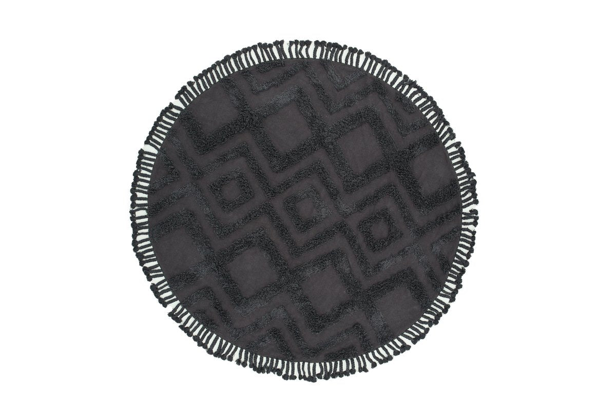 Rebellenclub Vloerkleed Nostrum – ¿200cm – Donkergrijs