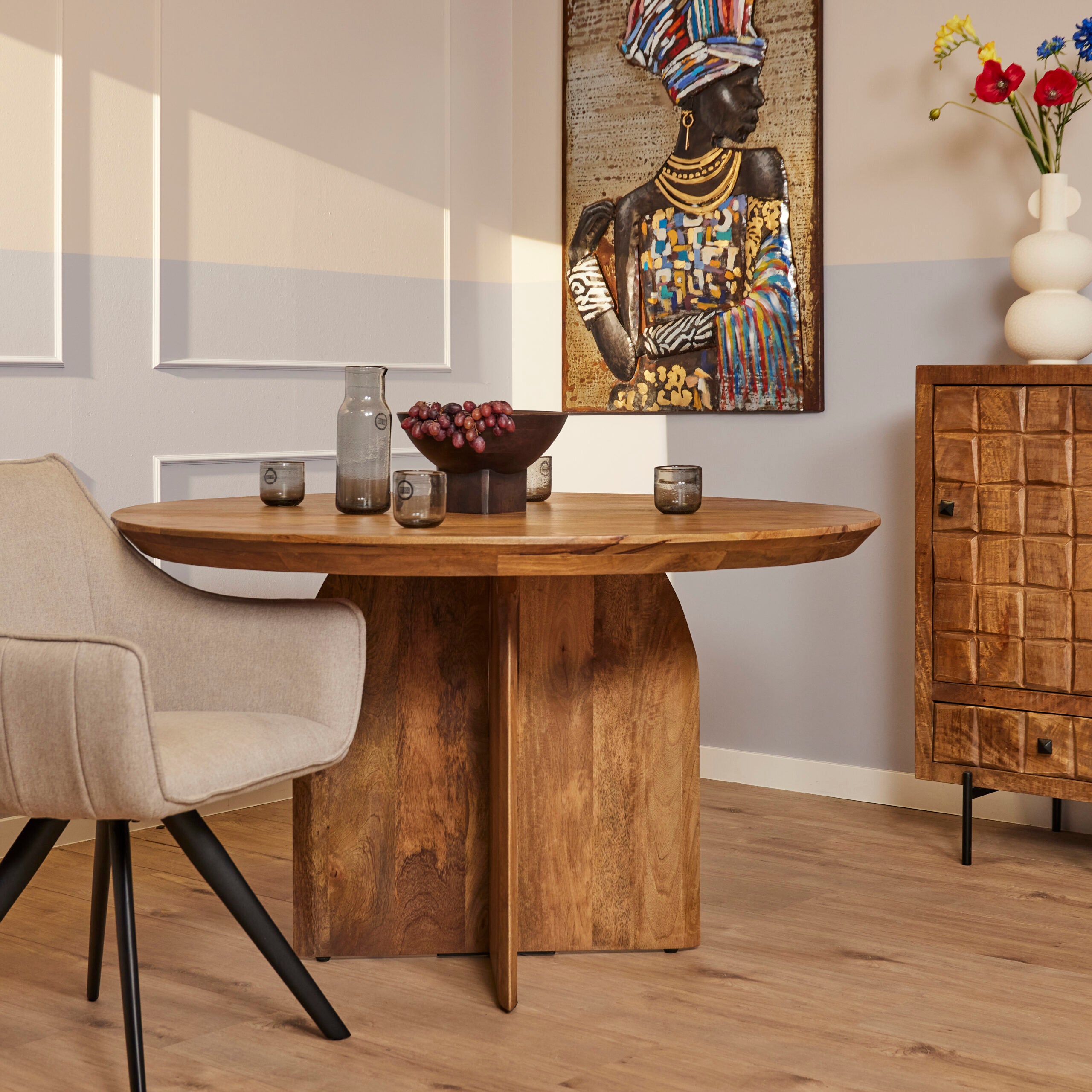 Starfurn eettafel Tense – bruin – 150x150x76cm