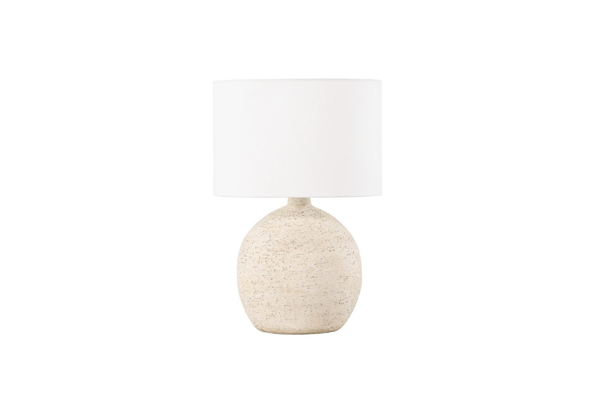Rebellenclub Tafellamp Sirena – beige – Ø 30 cm