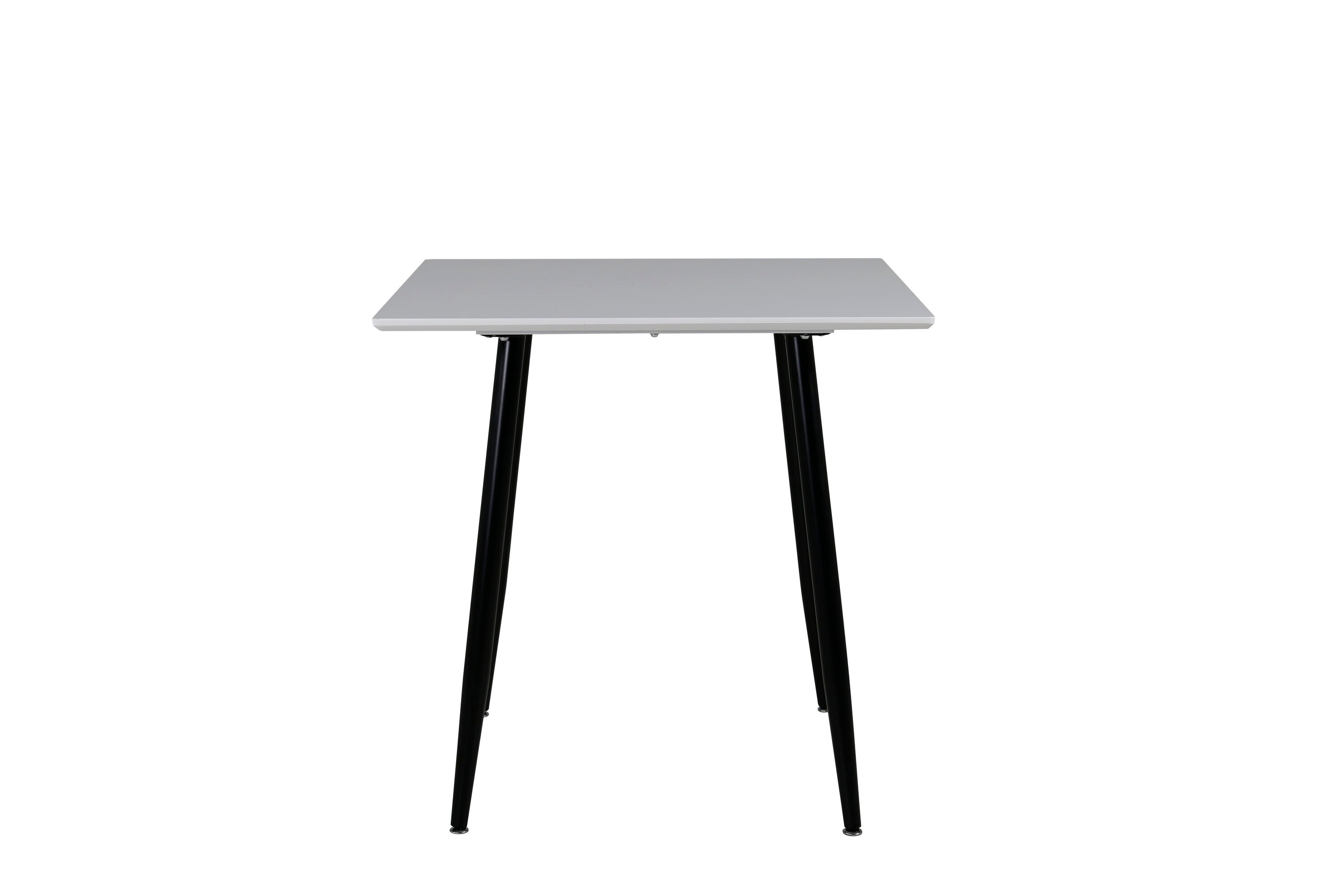 BRAM Eetkamertafel Hakaro – 75 x 75 cm – Wit met zwarte poten