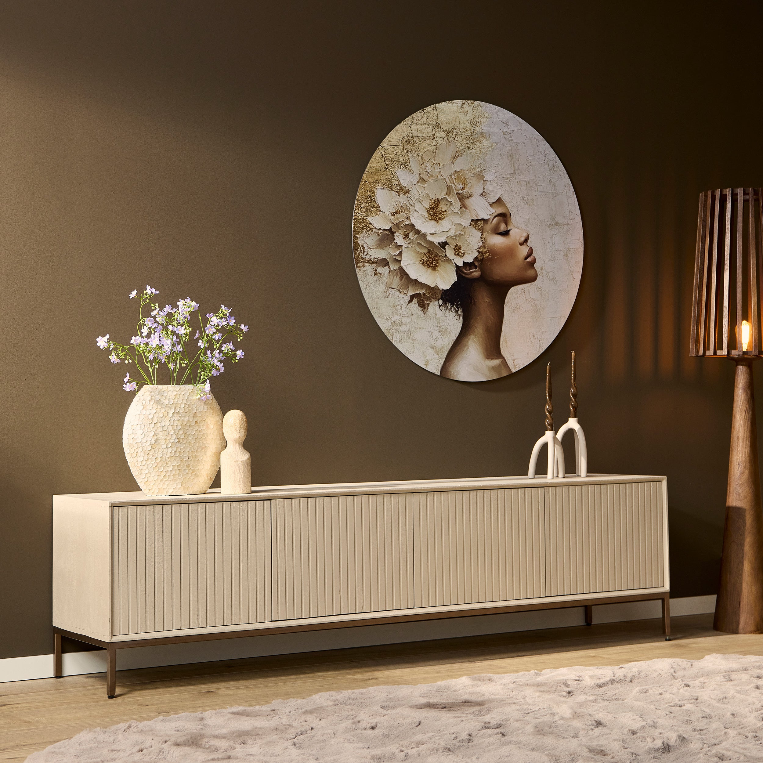 Starfurn tv meubel Madison – beige – 45x210x55cm