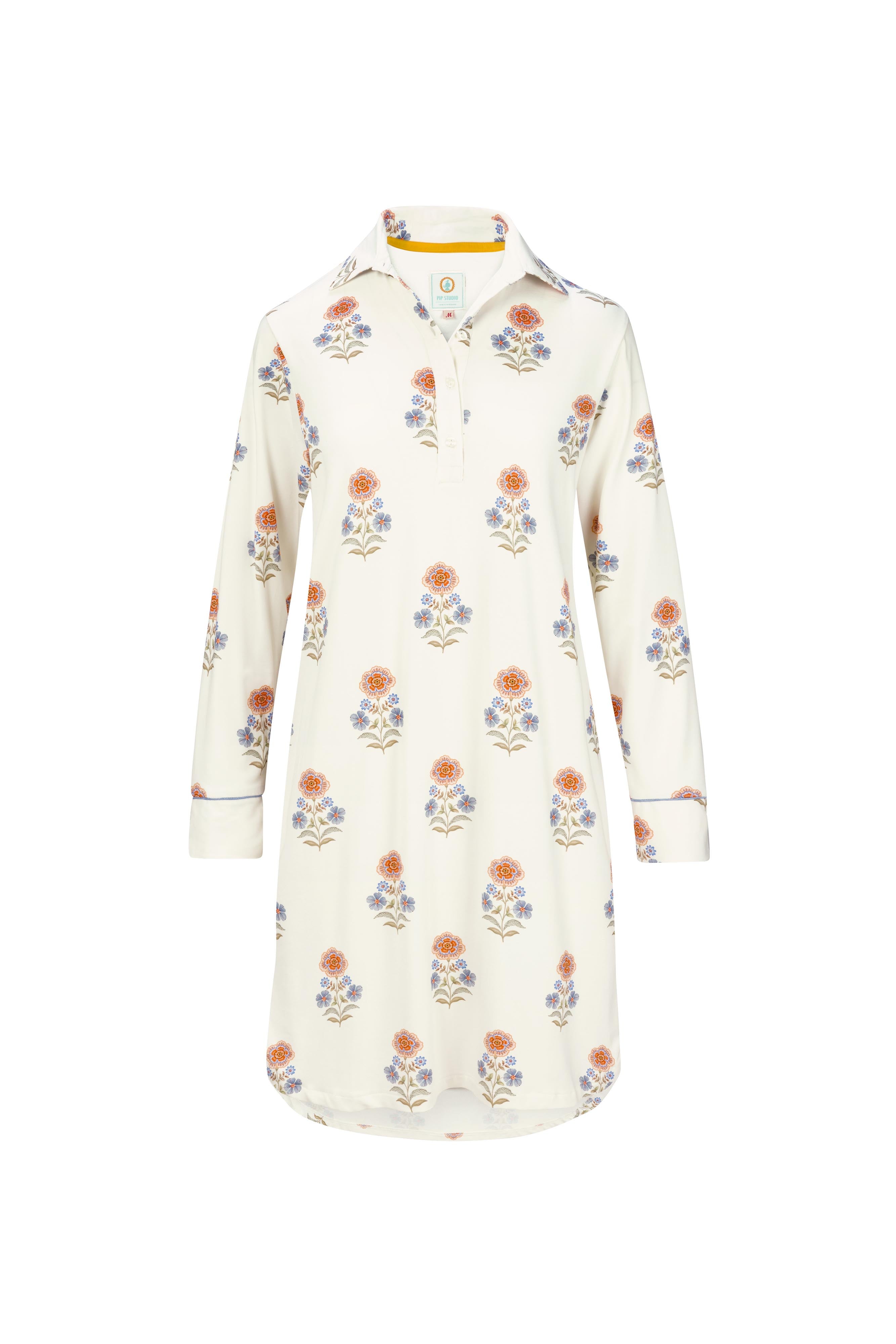 Pip Studio – Daaltje Nachthemd Lange Mouw Dames – Tanaka – Wit – M