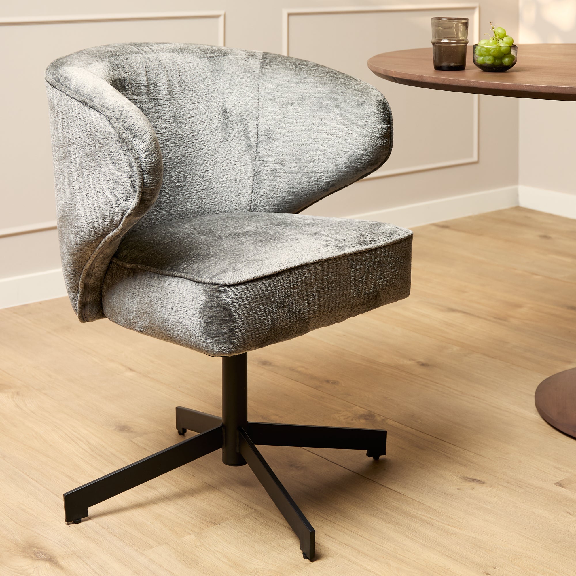 Starfurn eetkamerstoel Persie – grijs – 69x71x52cm