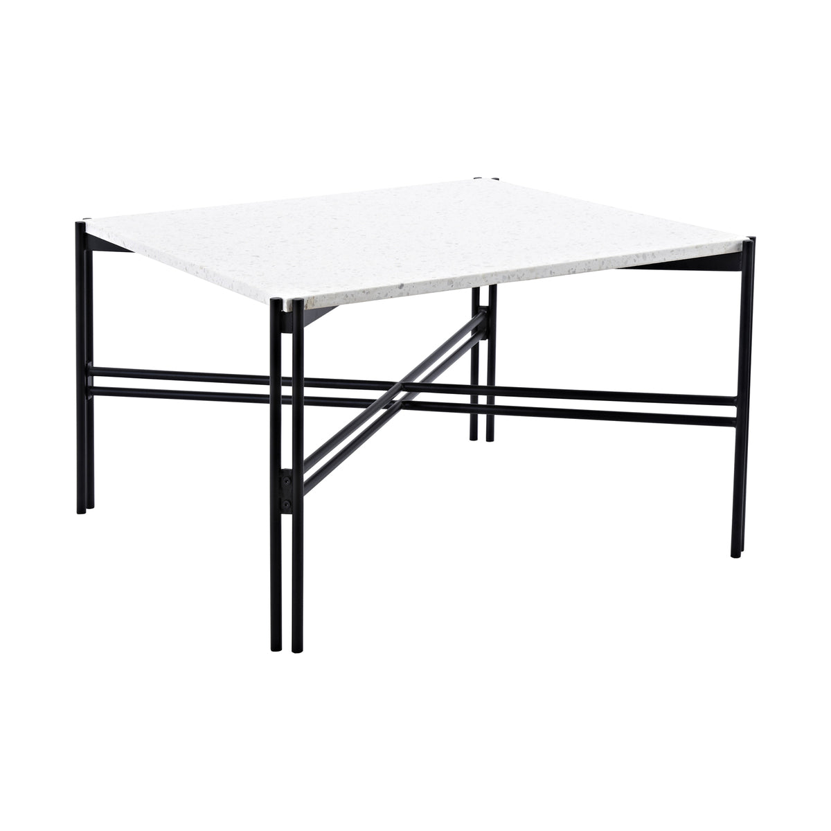 Rebellenclub Salontafel Voldby – 75 x 75 cm – wit Terrazzo