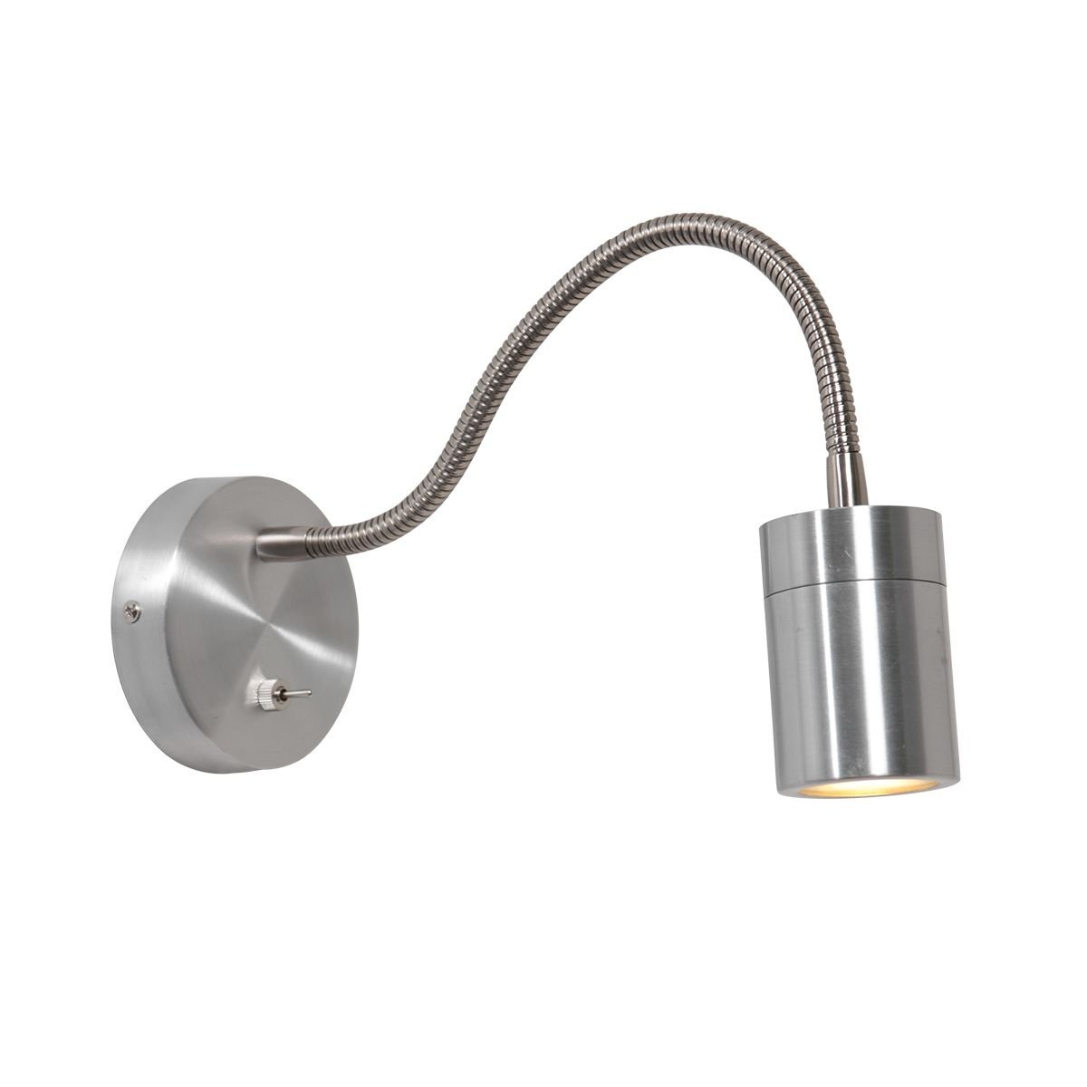 Mexlite wandlamp Upround – 1 lichts – 25x 30 cm – mat chroom