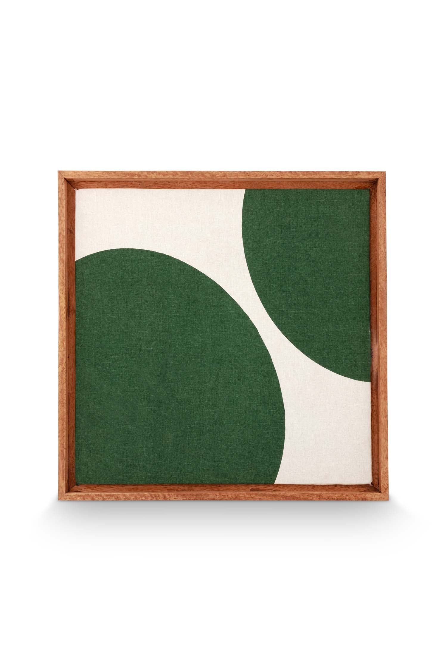 vtwonen – Wanddecoratie – Stippen – Hout – Donkergroen – 45x45cm