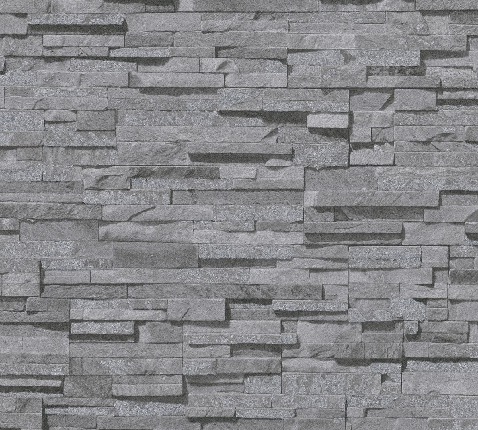Livingwalls behang steen grijs – 53 cm x 10.05 m – AS-388163