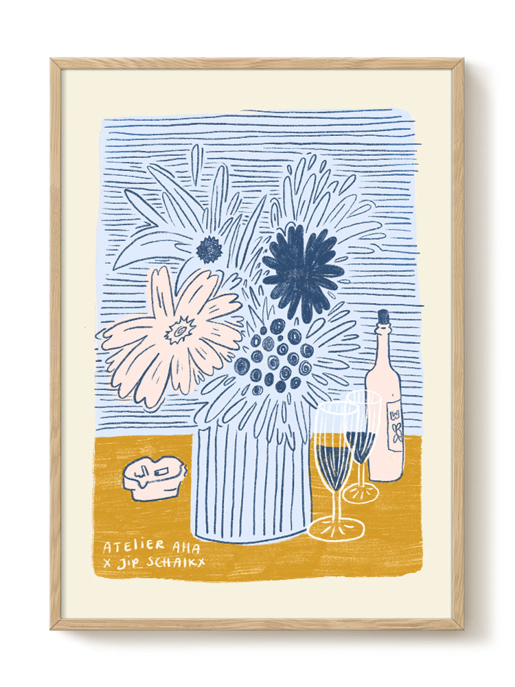 Anouk – Wine & Flowers – PSTR studio Kunst Poster