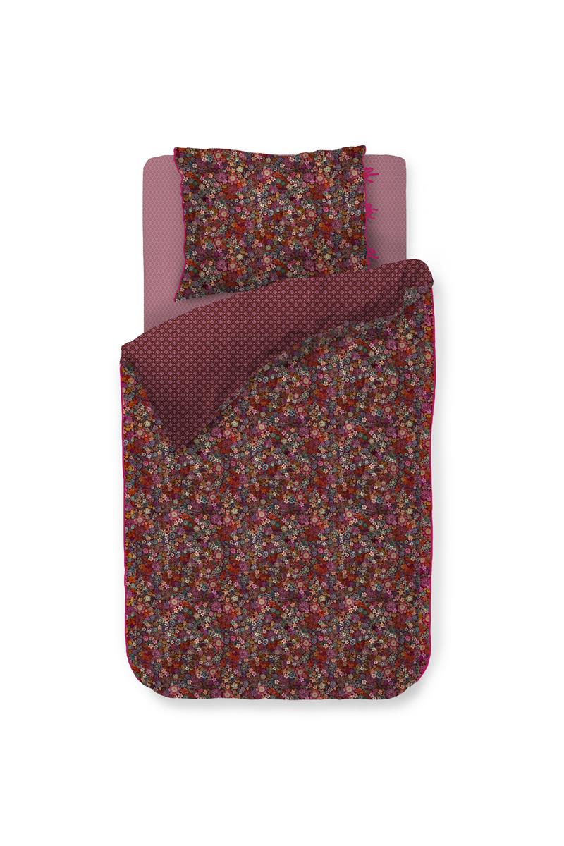 Pip Studio dekbedovertrek Tutti i Fiori – 140×200/220 cm – donker rood