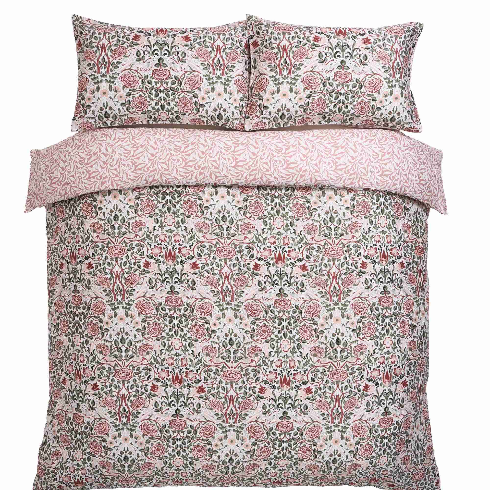 William Morris at Home Dekbedovertrek tweepersoons Rose Brick 200 x 20