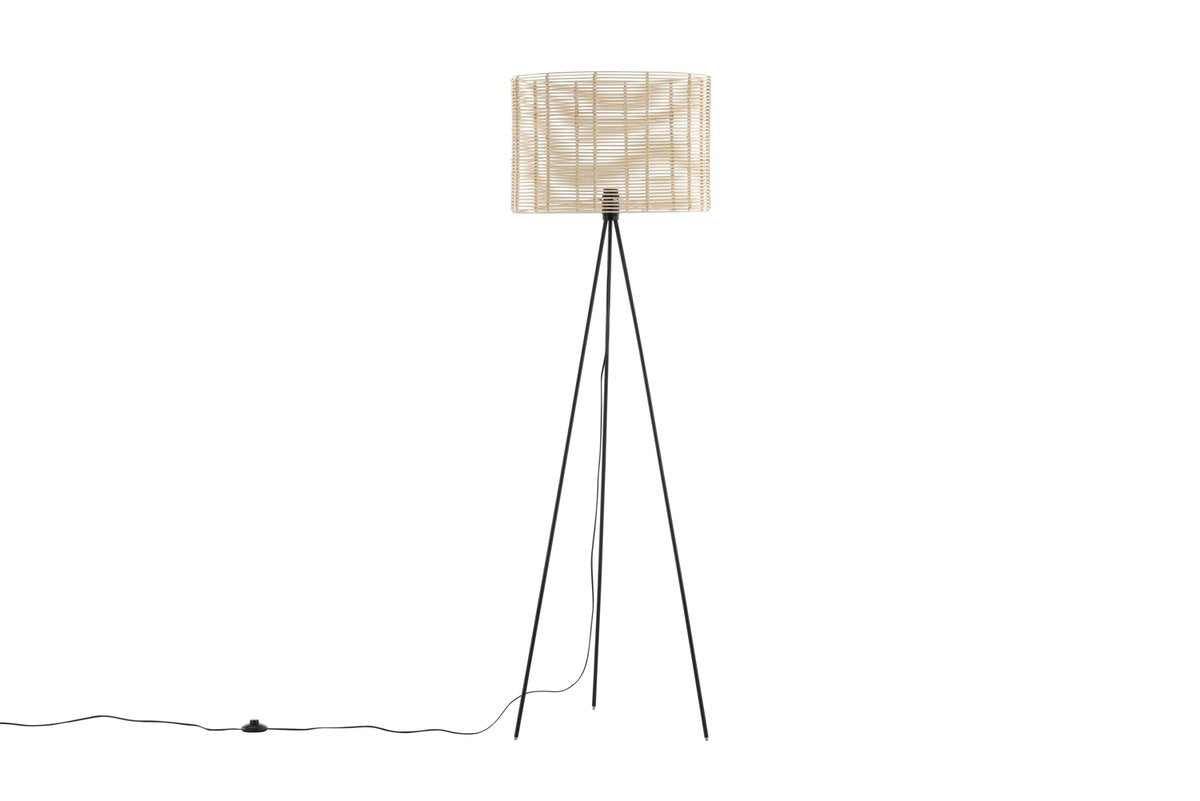 Rebellenclub Vloerlamp Noor Naturel – rattan